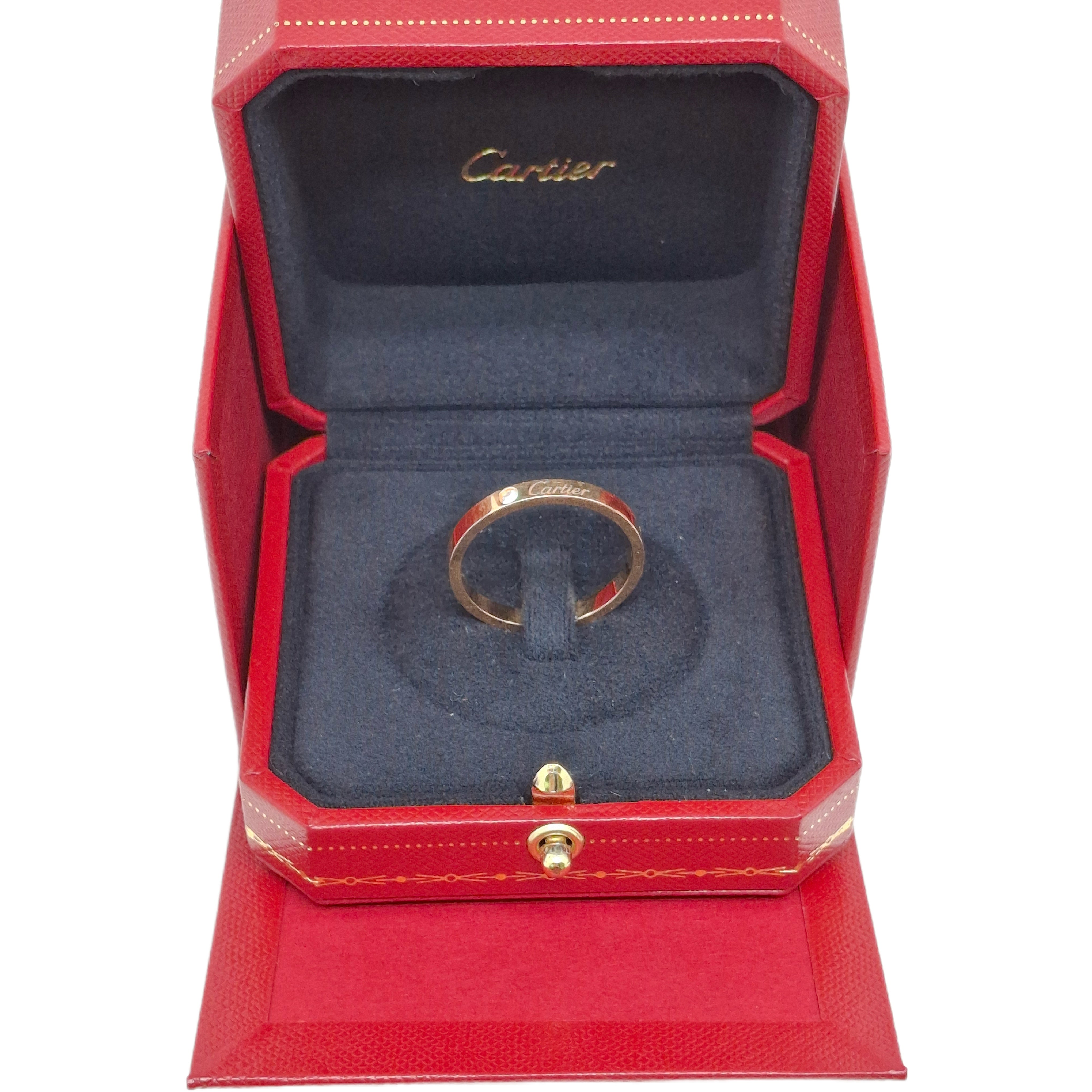 Cartier C DE Wedding Band (Rose Gold) with diamond size 68