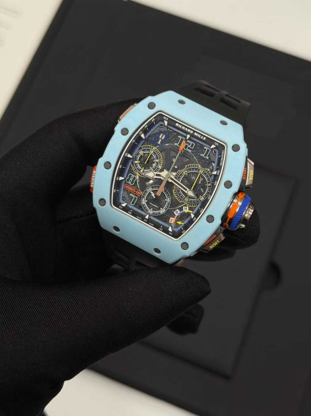 Richard Mille RM 65-01 in striking Tiffany Blue