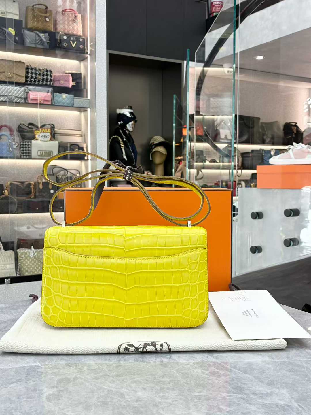Hermès Constance Élan, M9 Marigold Yellow