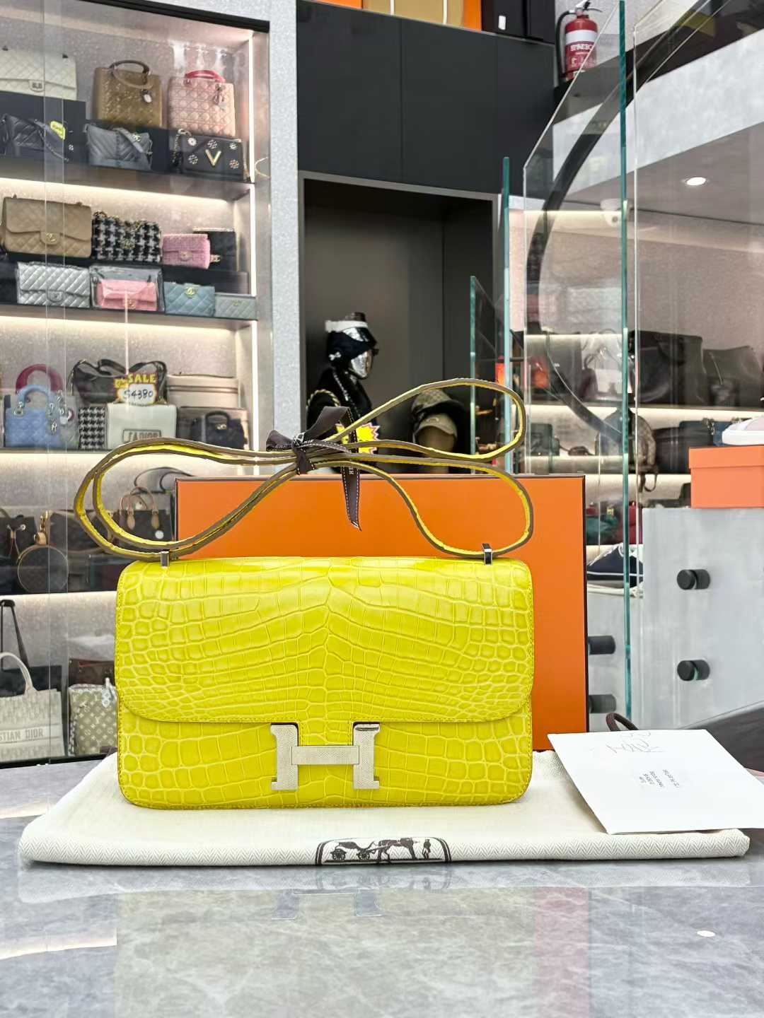 Hermès Constance Élan, M9 Marigold Yellow