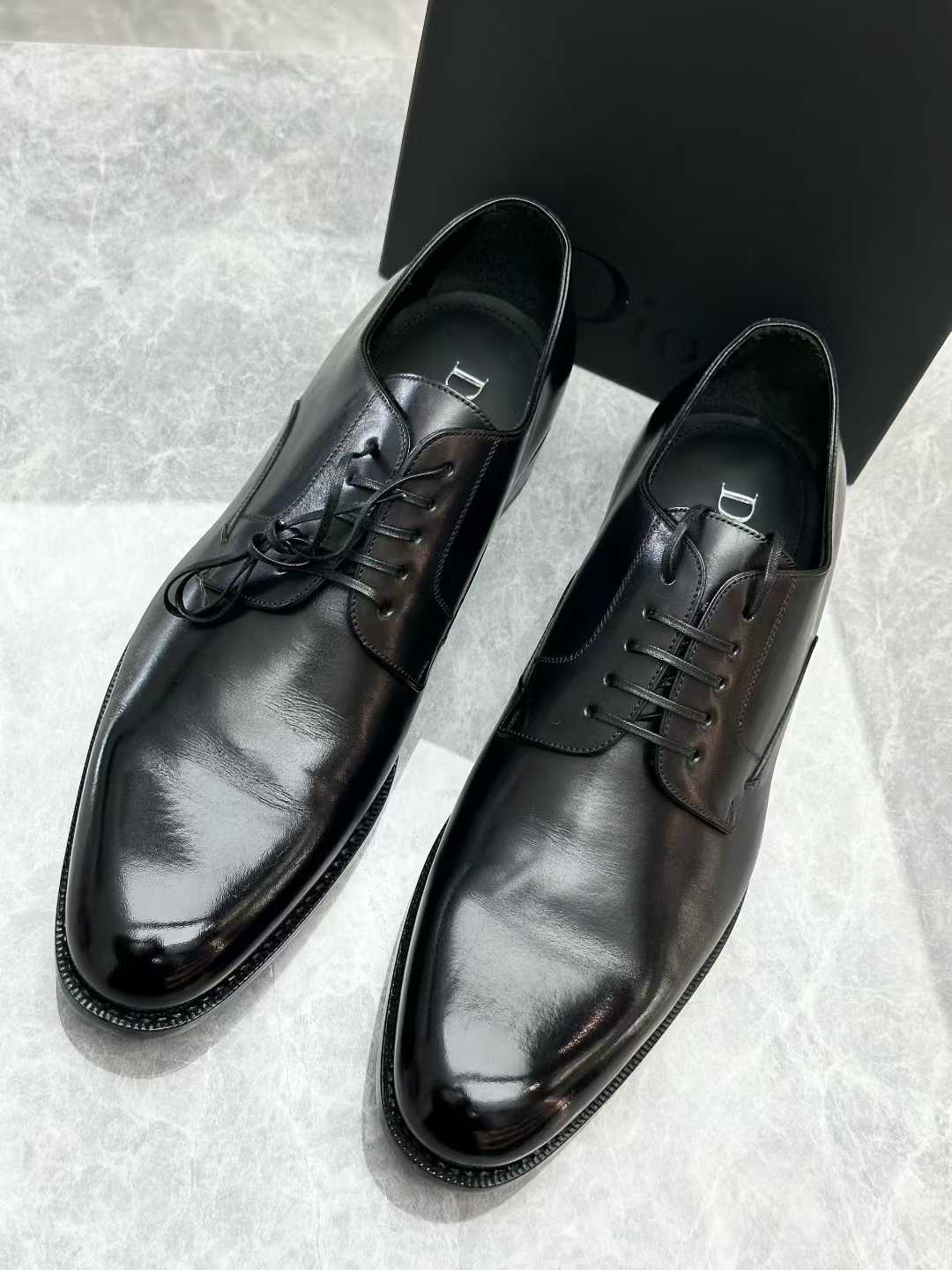 Dior Timeless Derby shoes in black smooth calfskin leather, size 42
