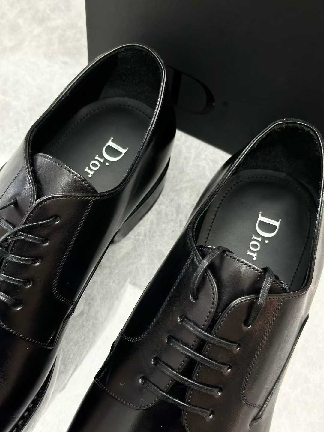 Dior Timeless Derby shoes in black smooth calfskin leather, size 42