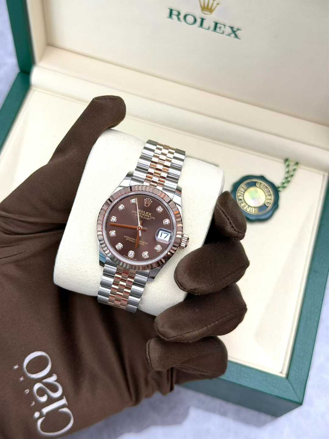Datejust 31  Oyster, 31 mm, Oystersteel and Everose gold