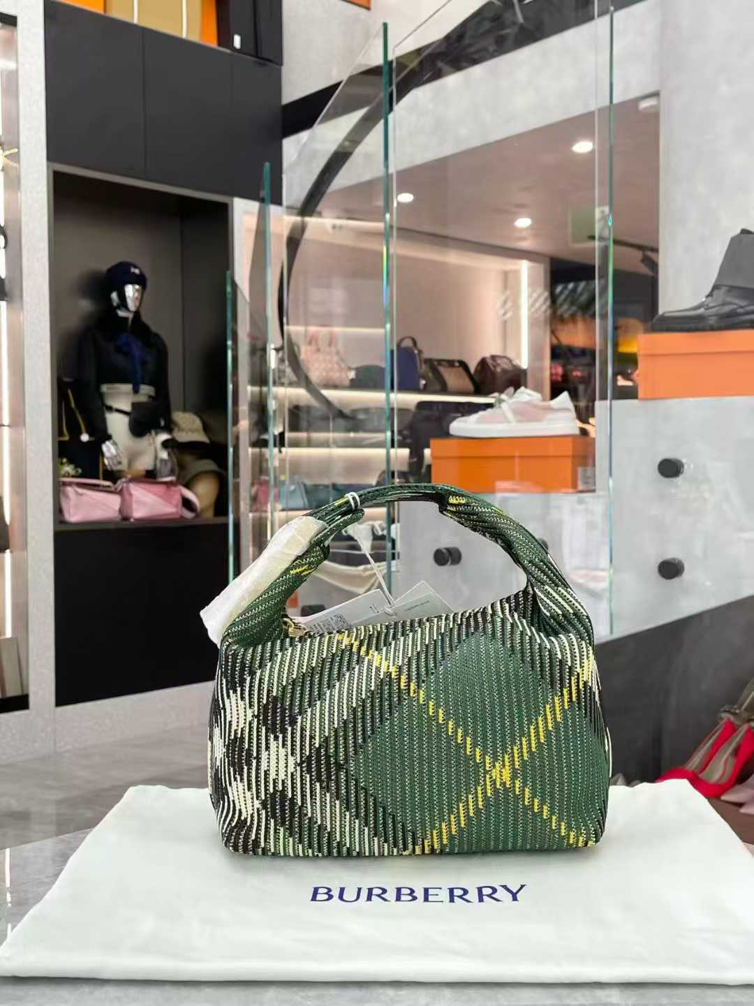 Burberry Hand Bag Peg Mini in Green