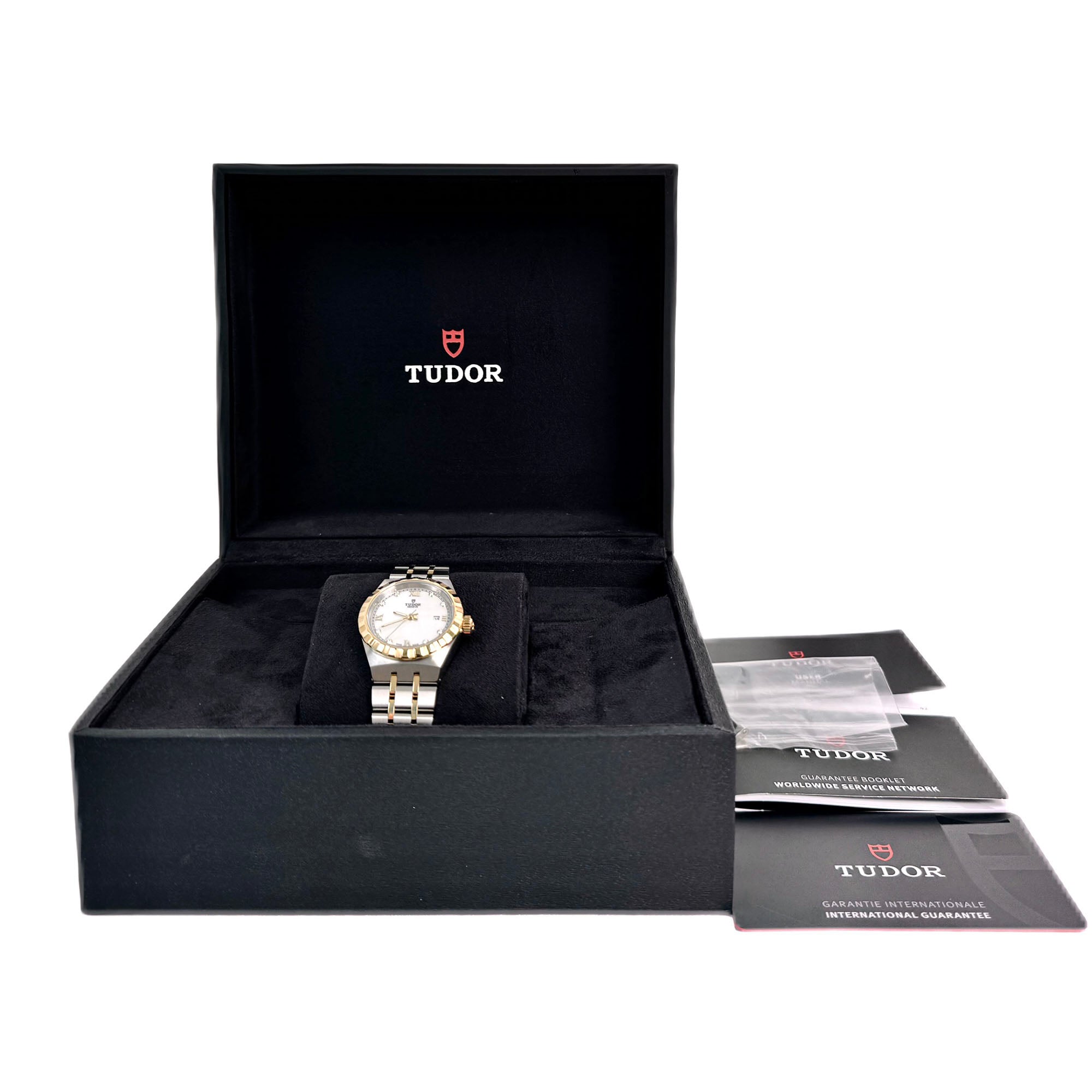 TUDOR 28323 ROYAL 28 diamond-set dial,  steel strap