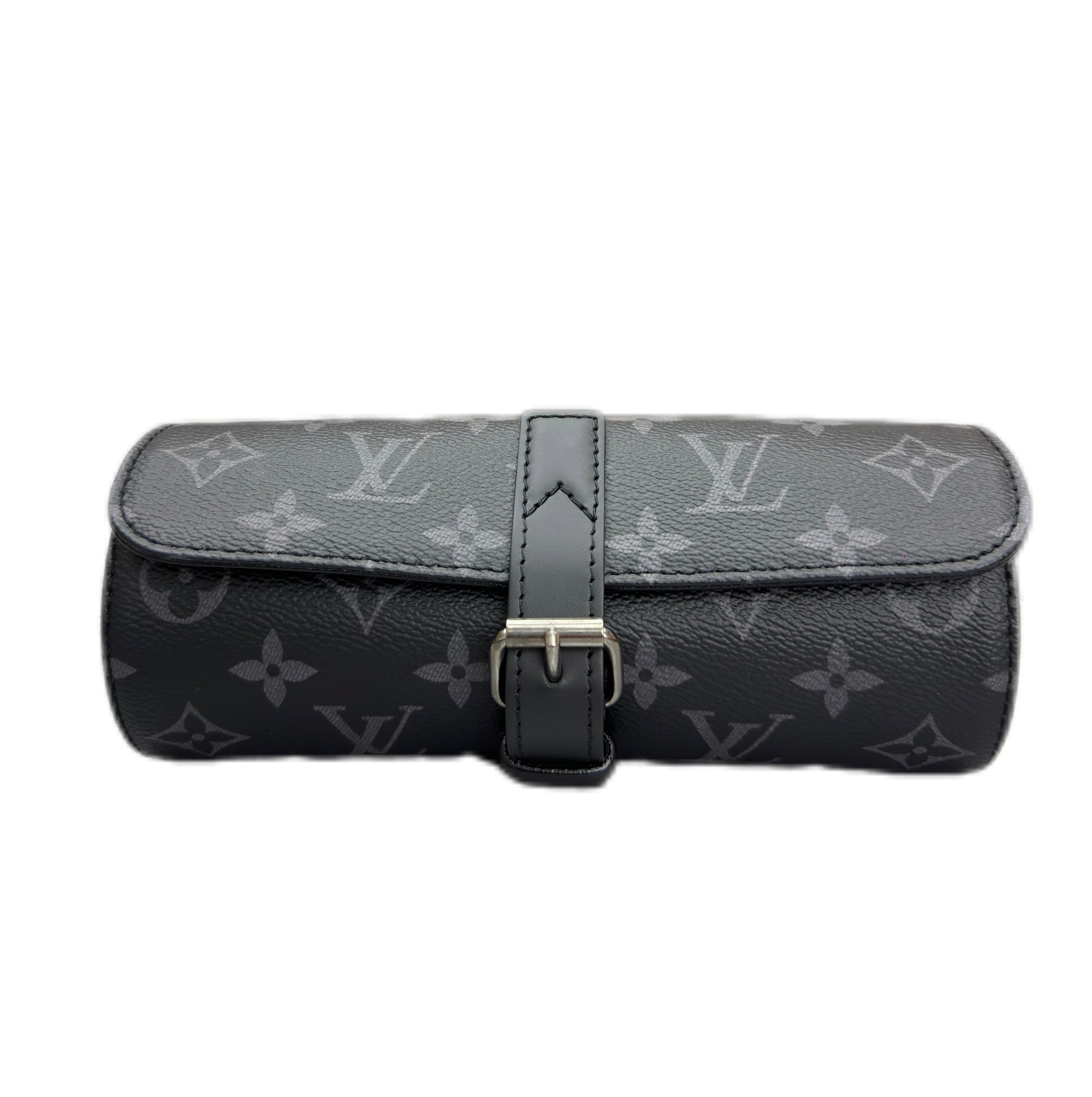 Louis Vuitton 3 Watch Case Monogram Eclipse (Black)