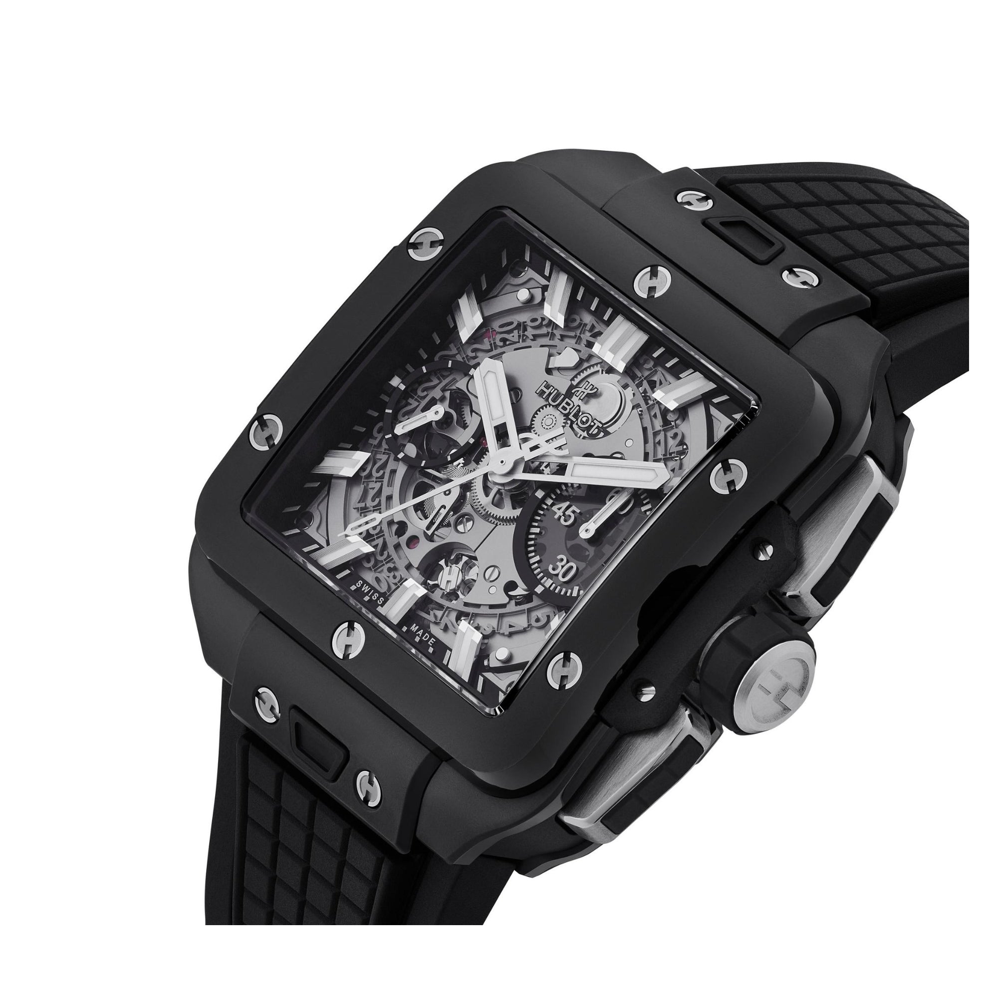 Hublot 642.CI.0170.RX Spirit of Big Bang Black Magic 42 Black Sapphire Dial, Black Structured Lined Rubber Straps