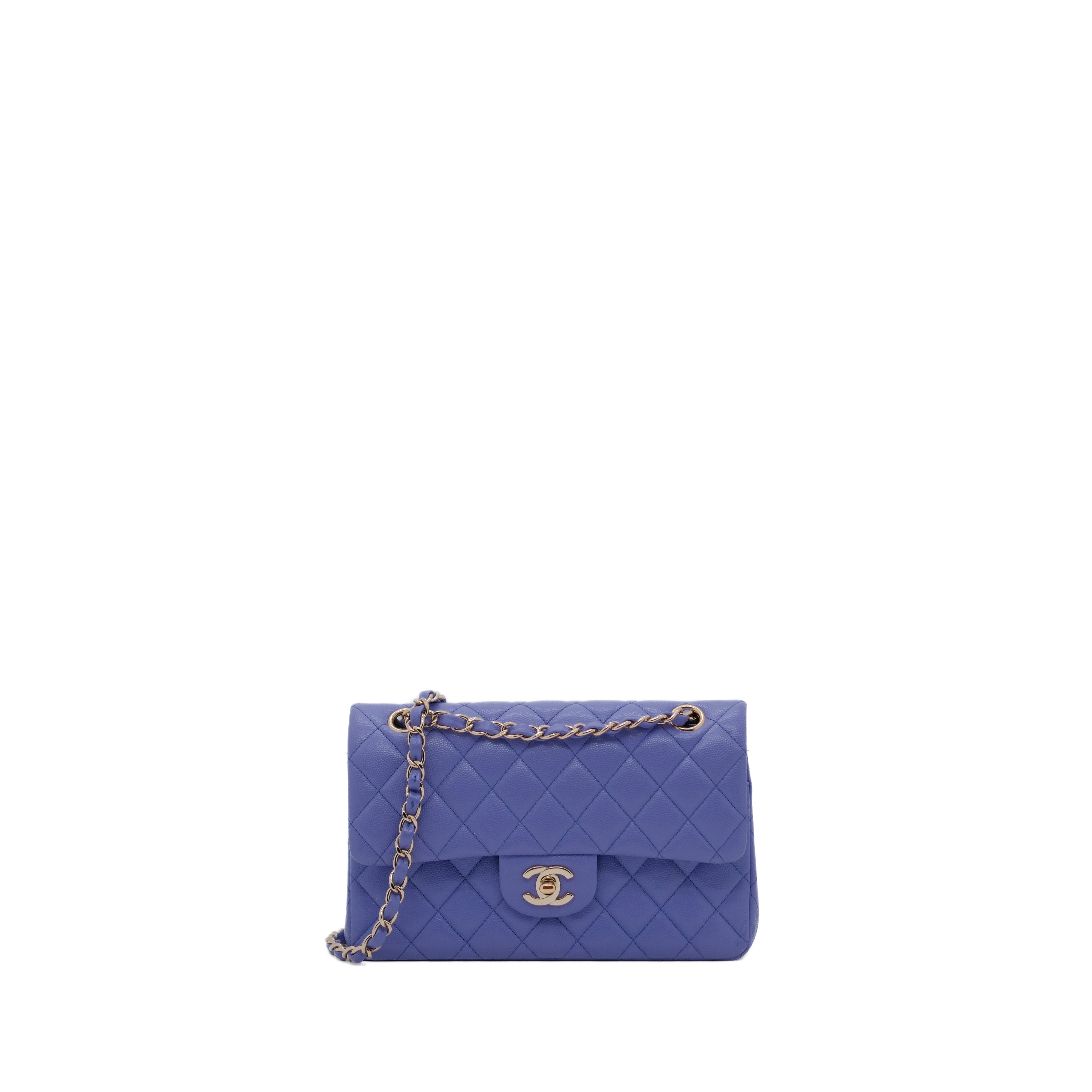 Chanel small classic CF purple