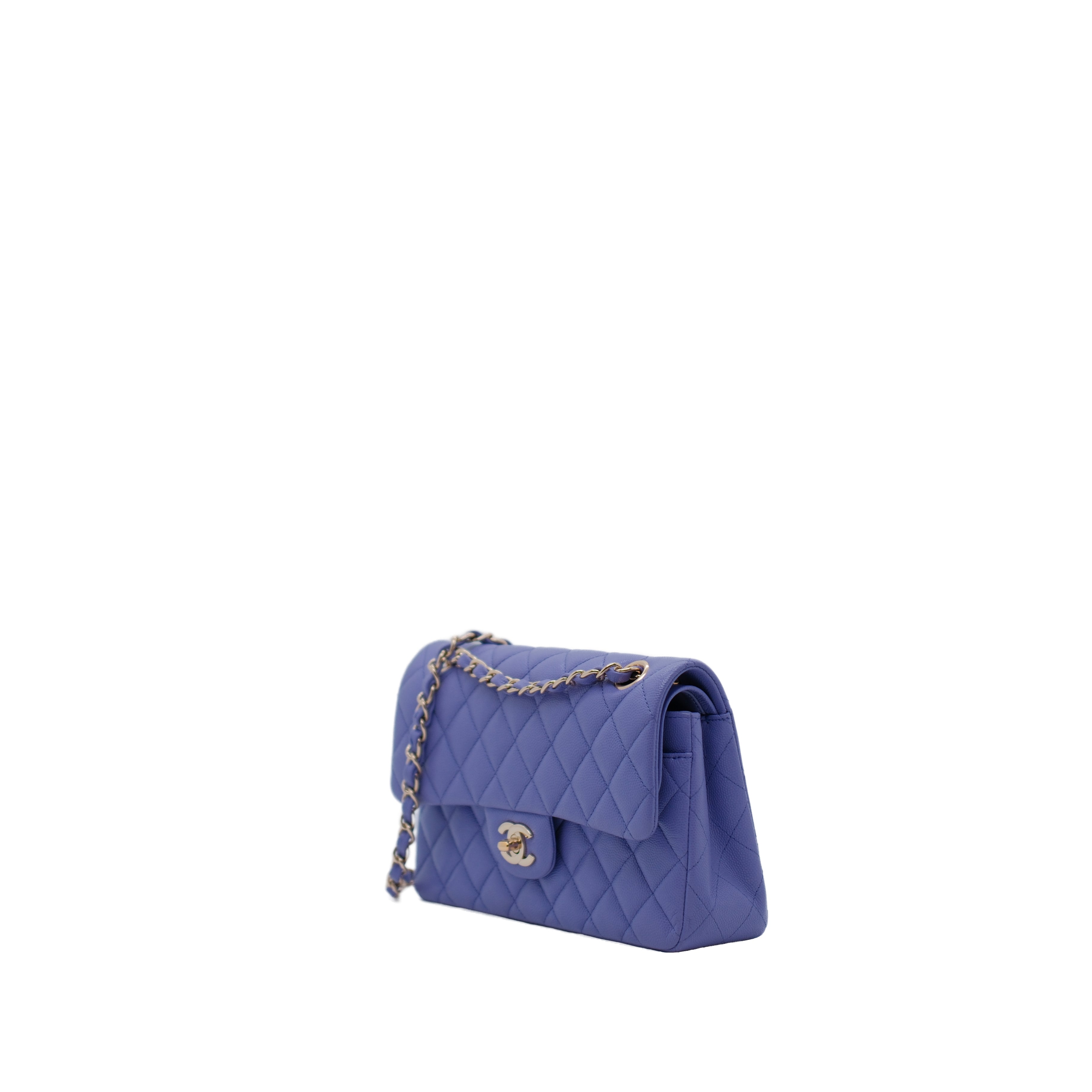 Chanel small classic CF purple