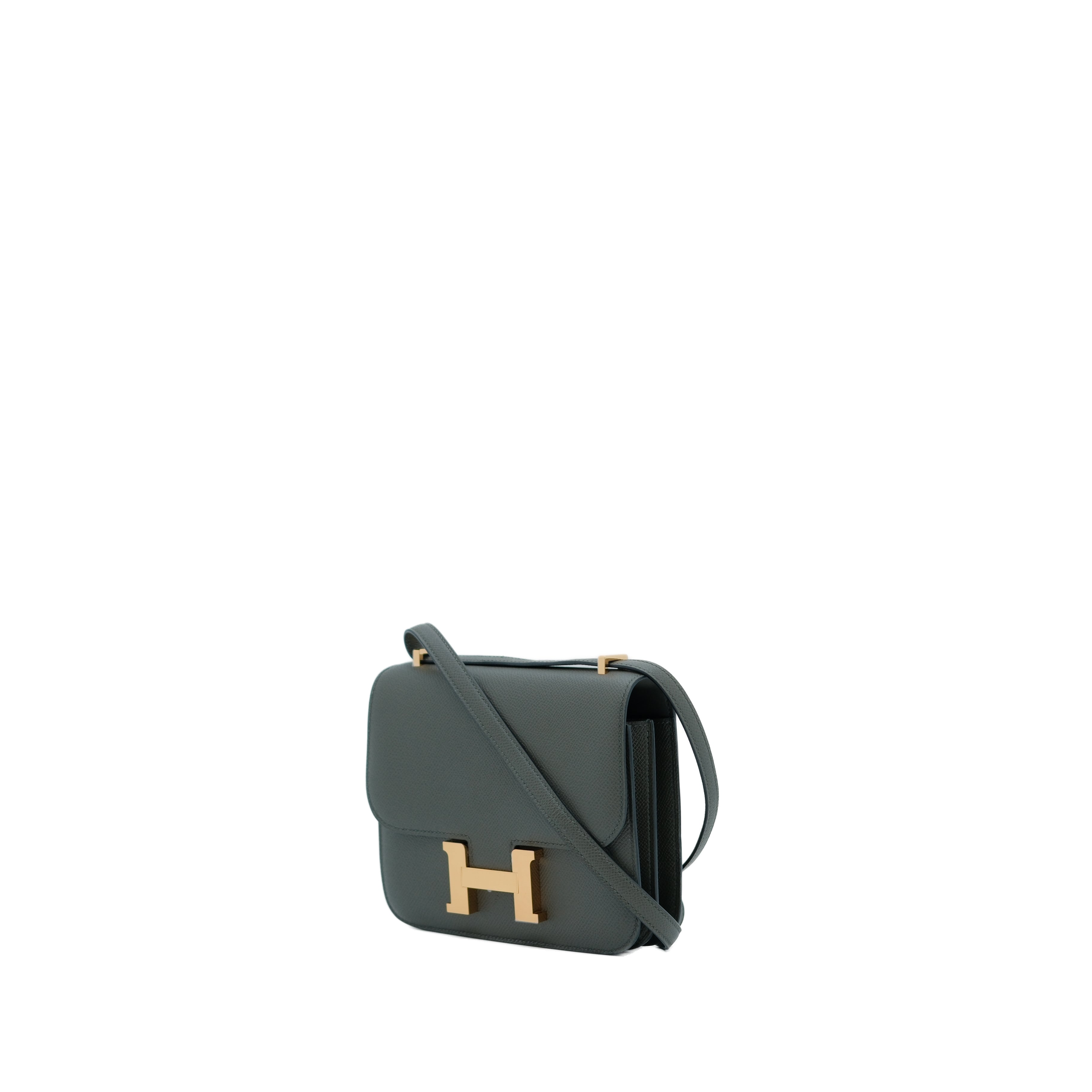 Hermès Constance III Mini Bag GHW Vert de Gris (Dark Green) Z Stamp