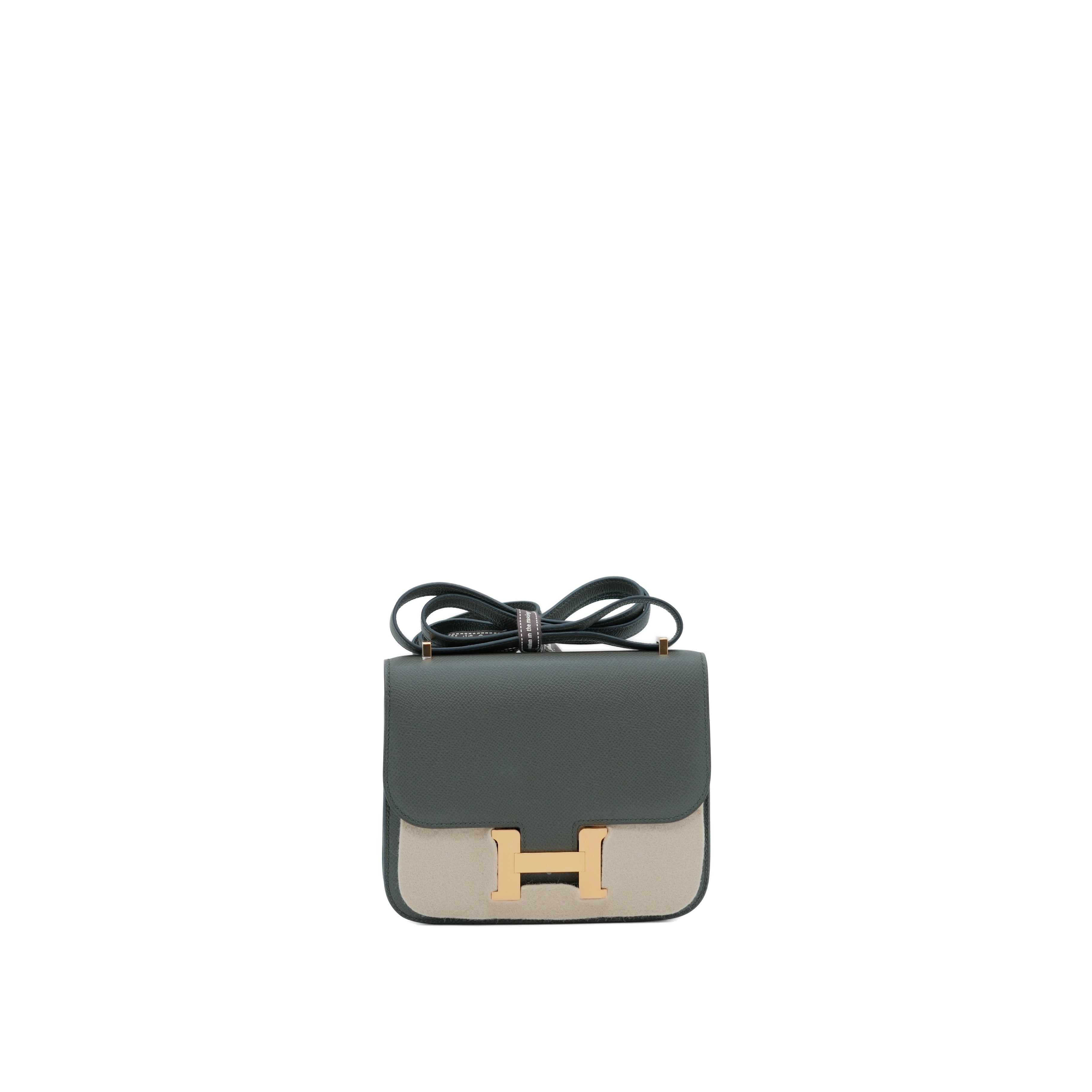 Hermès Constance III Mini Bag GHW Vert de Gris (Dark Green) Z Stamp