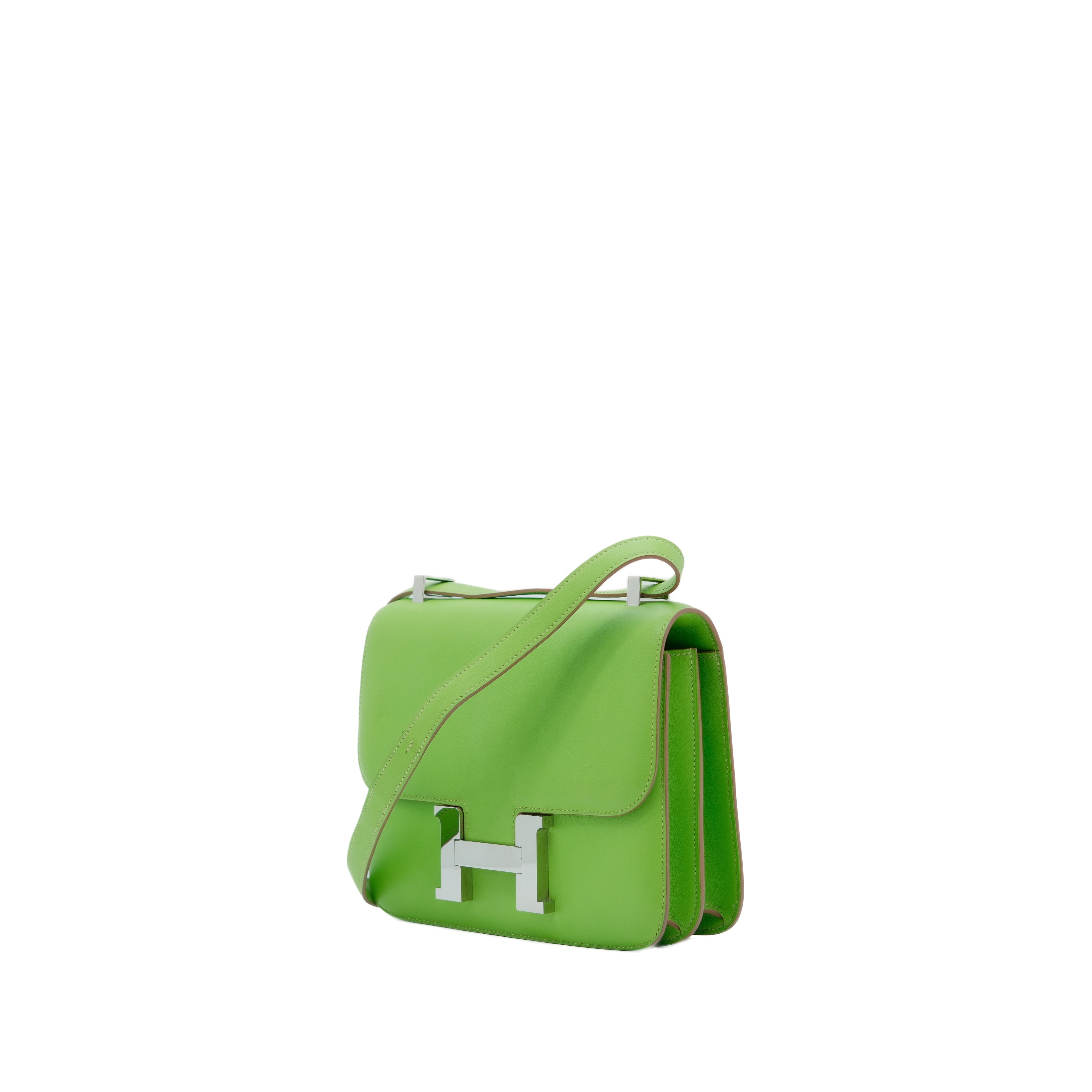 HERMÈS Constance 24 Bag Evercolor SHW Vert Cru (Green)Squared P Stamp