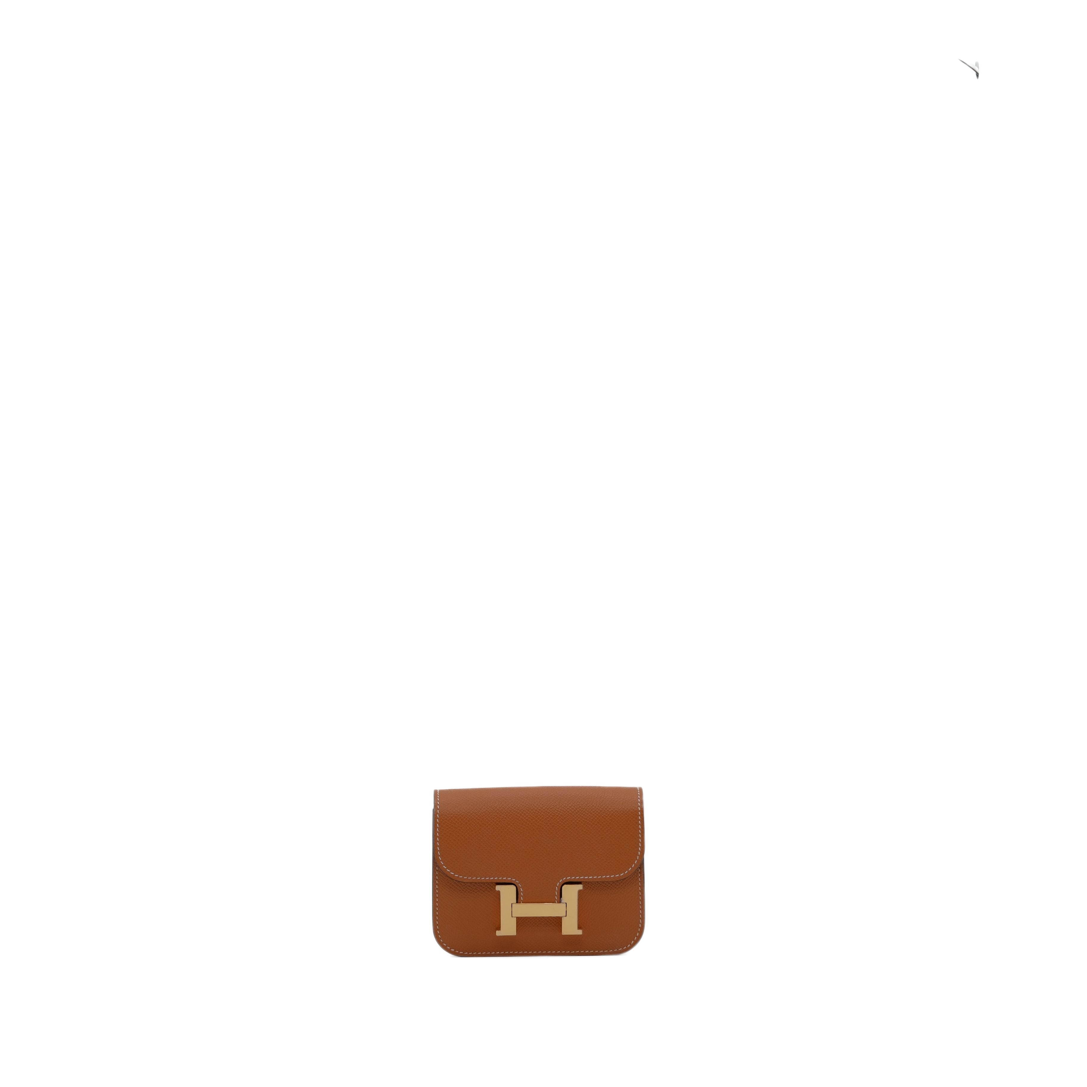 HERMÈS Constance Slim Wallet GHW Gold B Stamp