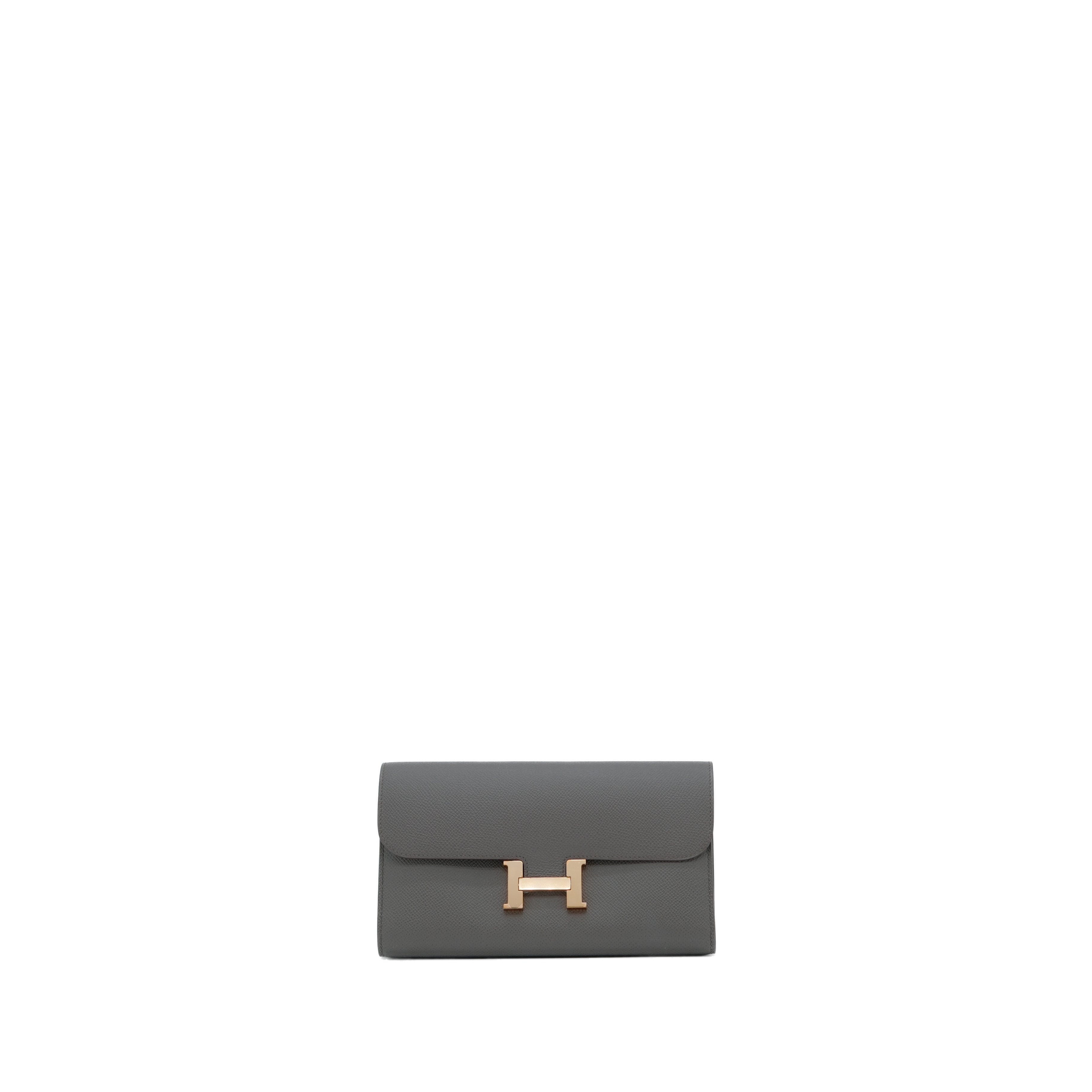 HERMÈS CONSTANCE To Go GHW Gris Etain (Gray) C stamp