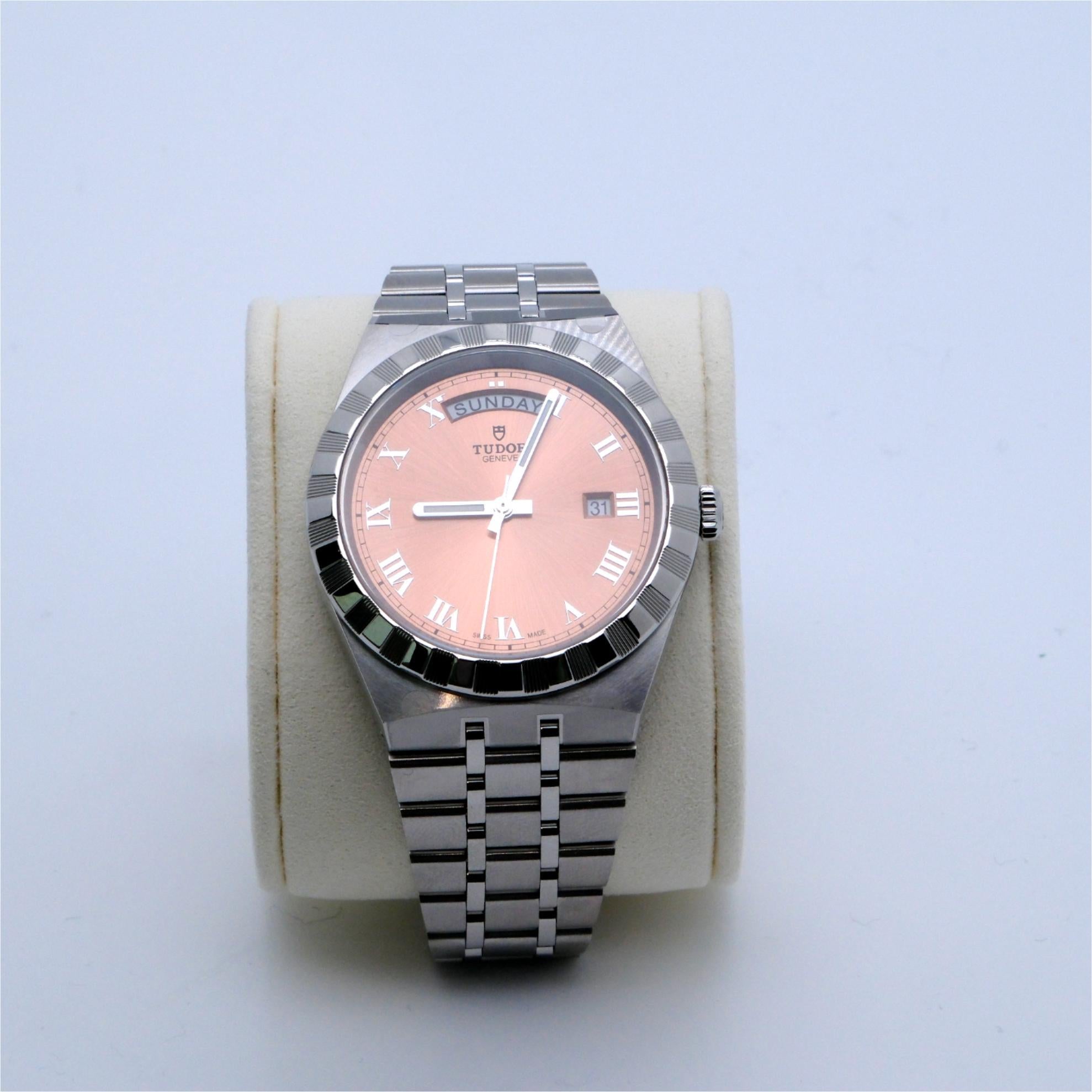 TUDOR 28600 ROYAL 41 Salmon dial,  steel case