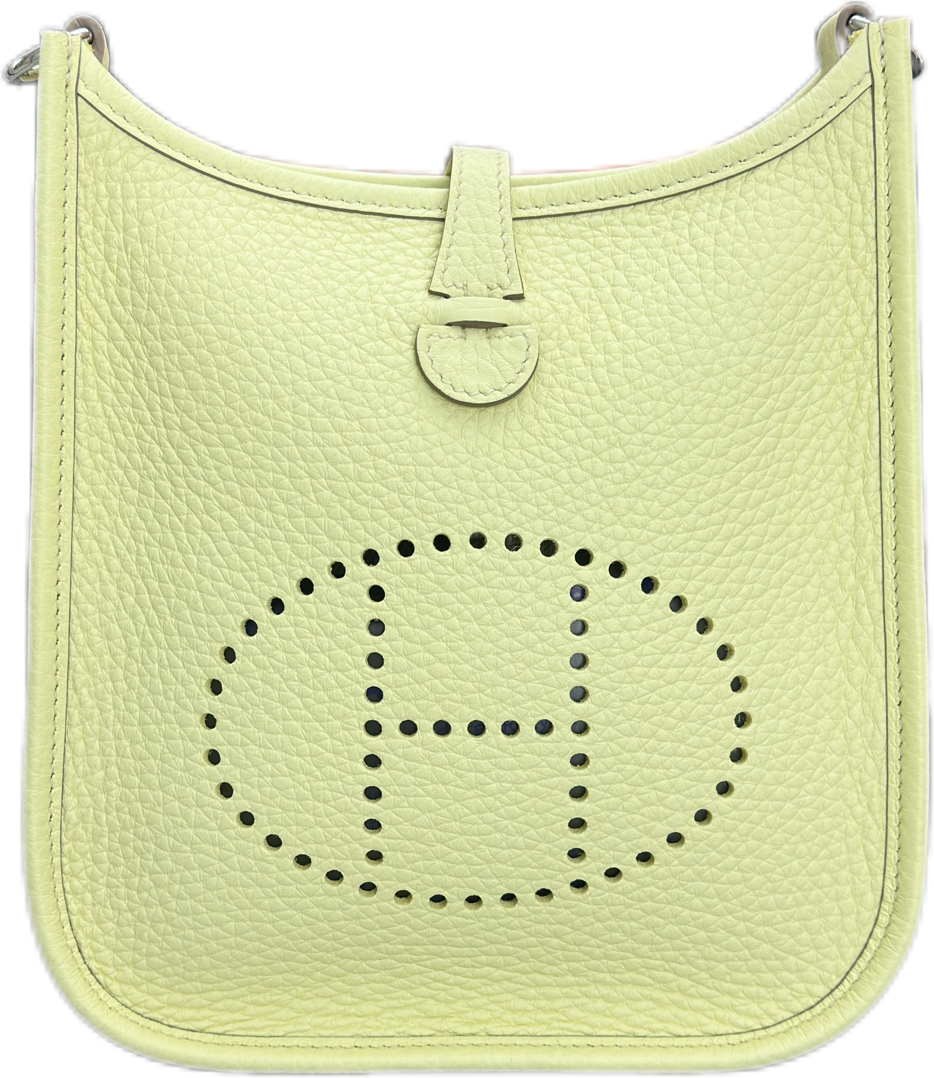 HERMÈS MINI EVELYNE BUCKLE Jaune Poussin (Light Yellow) W Stamp