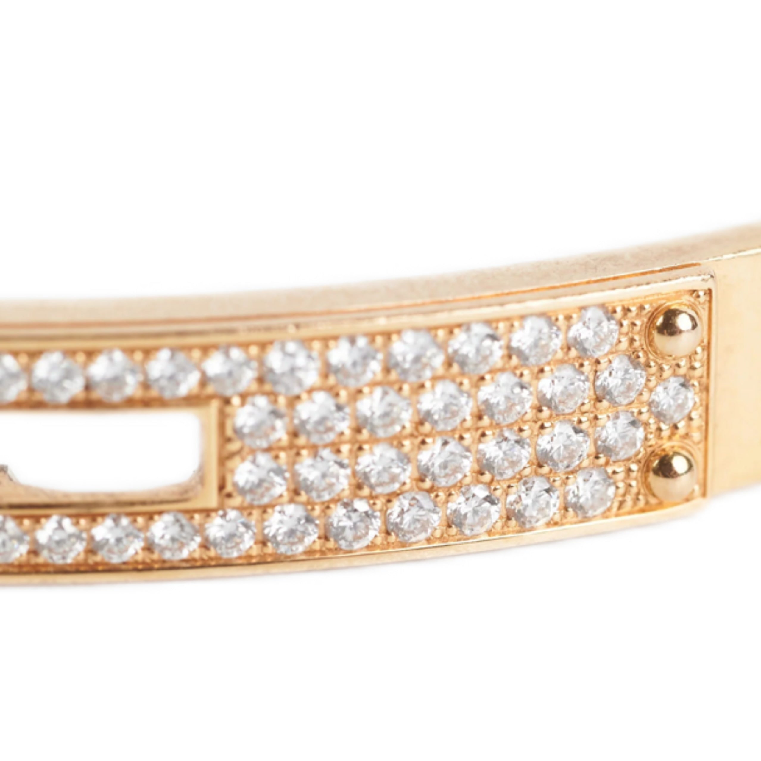 HERMÈS small model Kelly bracelet Rose gold and diamond