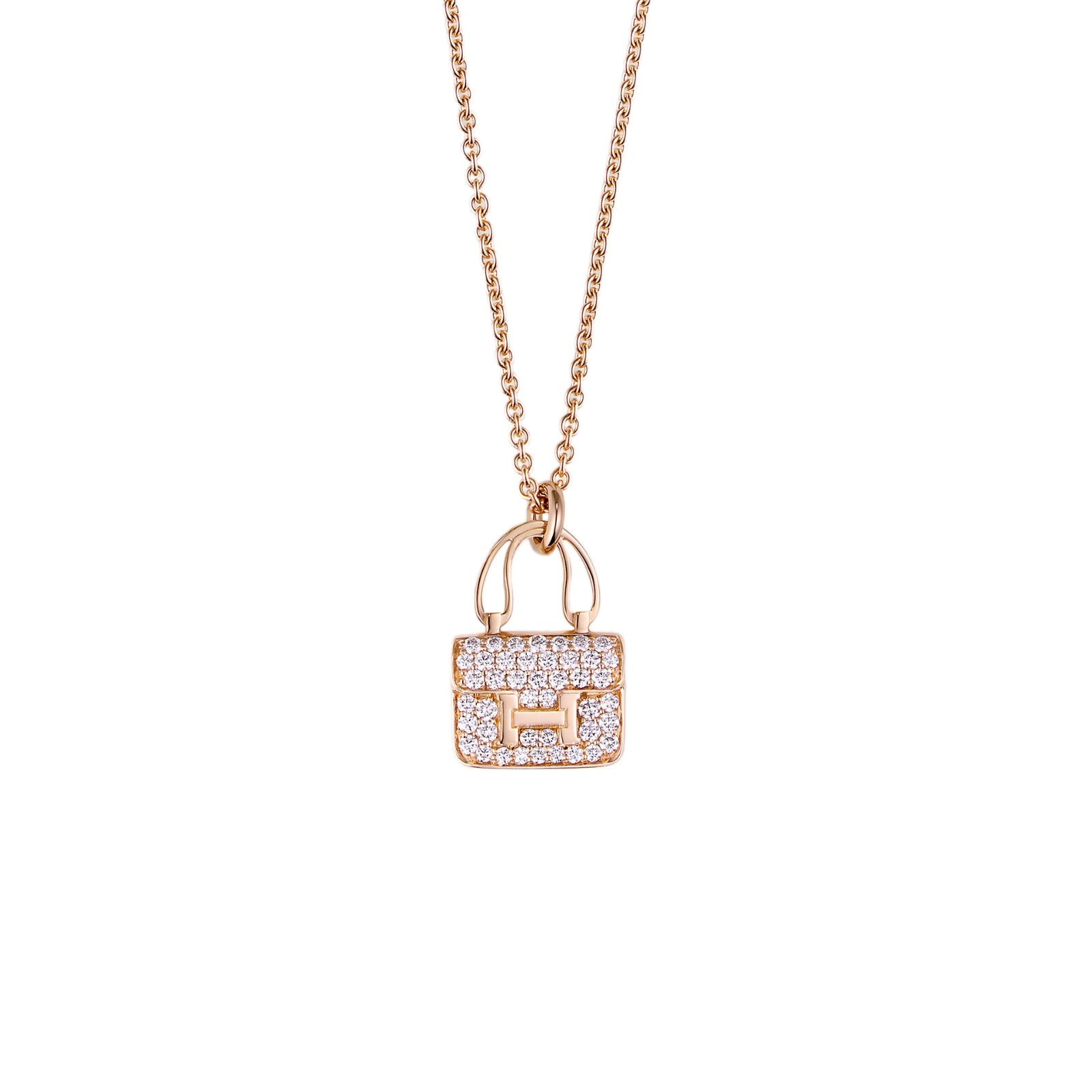 HERMÈS Amulettes Constance pendant (Rose Gold)