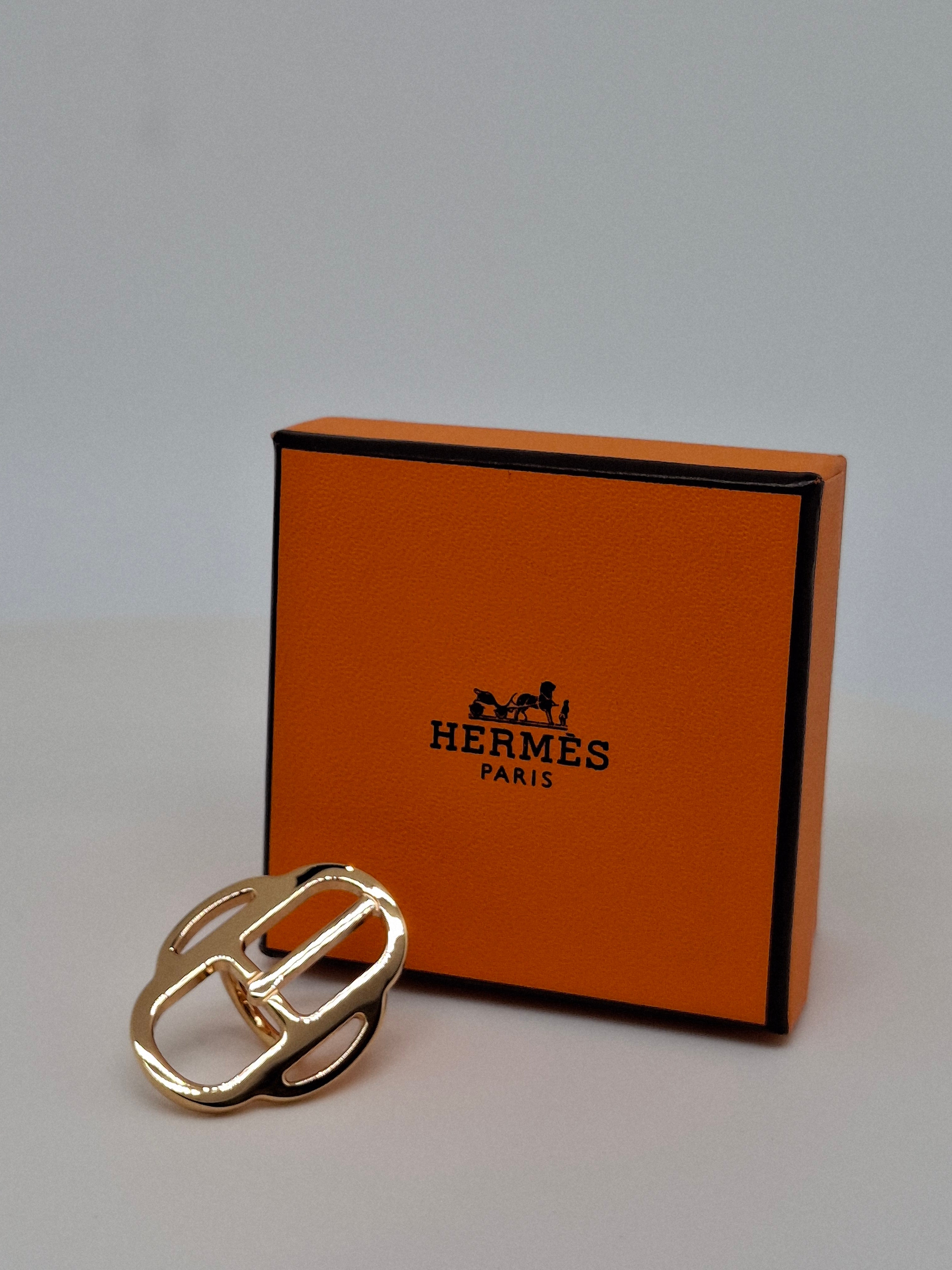 HERMÈS Mini Boucle Twilly ring Palladié (palladium-plated)