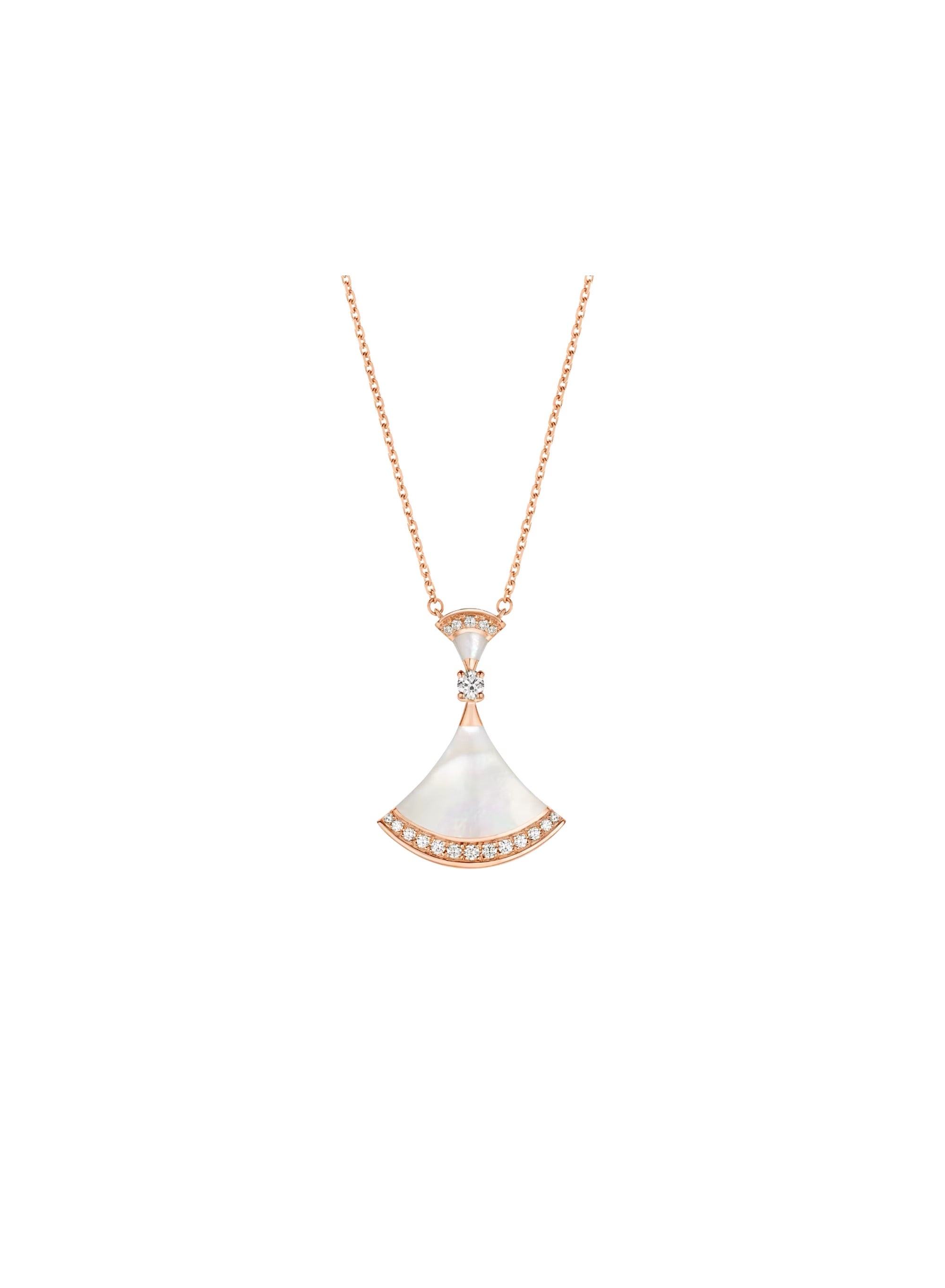 Bvlgari Divas’ Dream Rose Gold Necklace(White) S/M