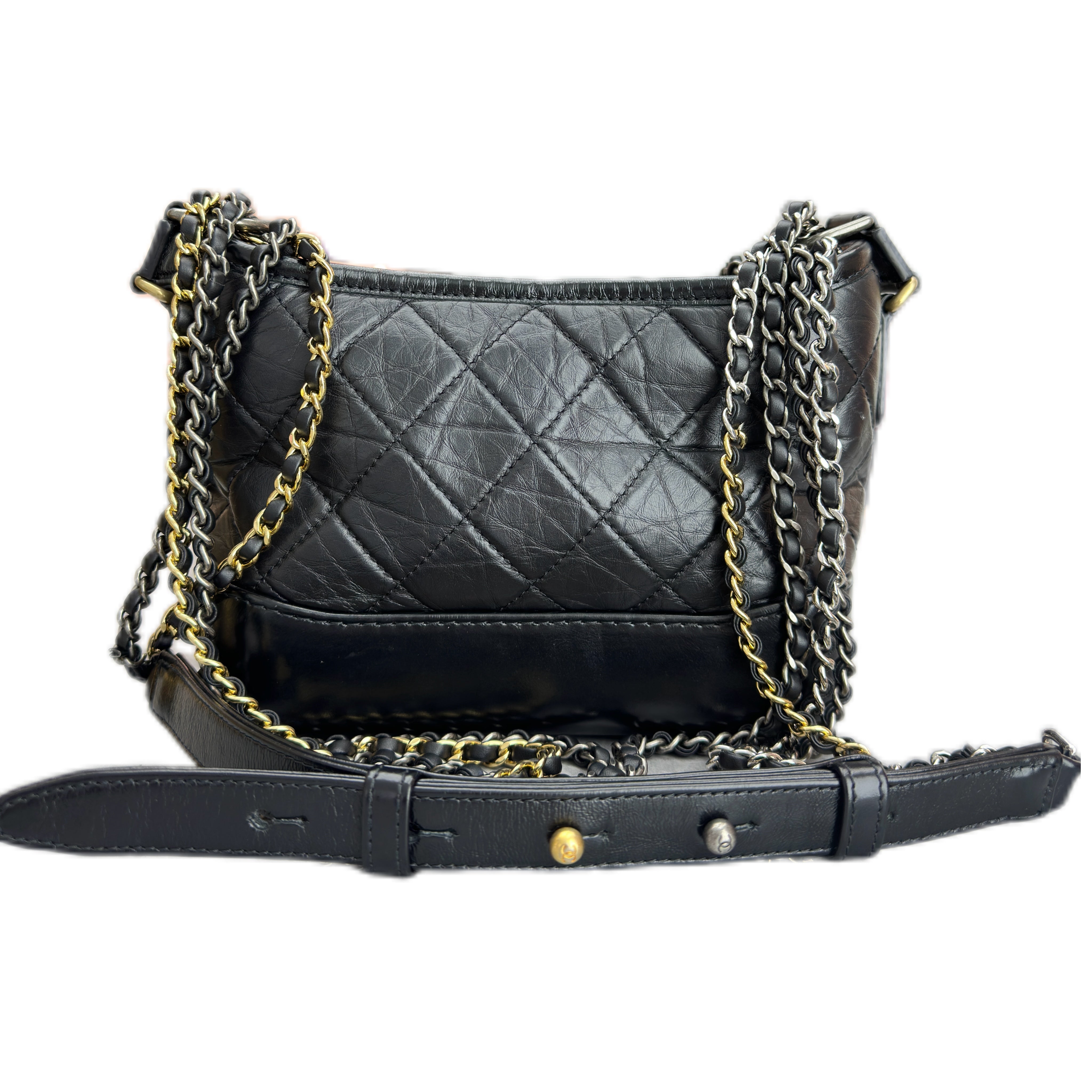 CHANEL GABRIELLE Handbag Small CALFSKIN Mixed Hardware（BLACK）