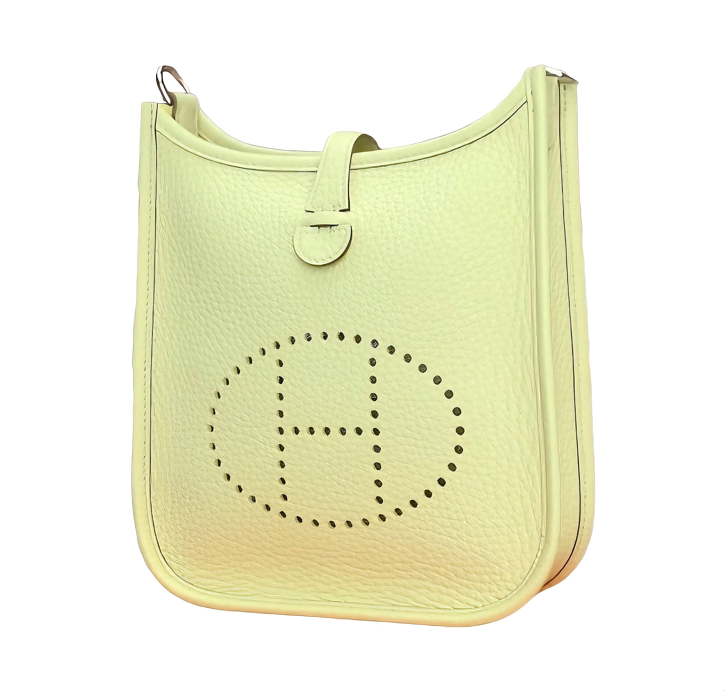 HERMÈS MINI EVELYNE BUCKLE Jaune Poussin (Light Yellow) W Stamp