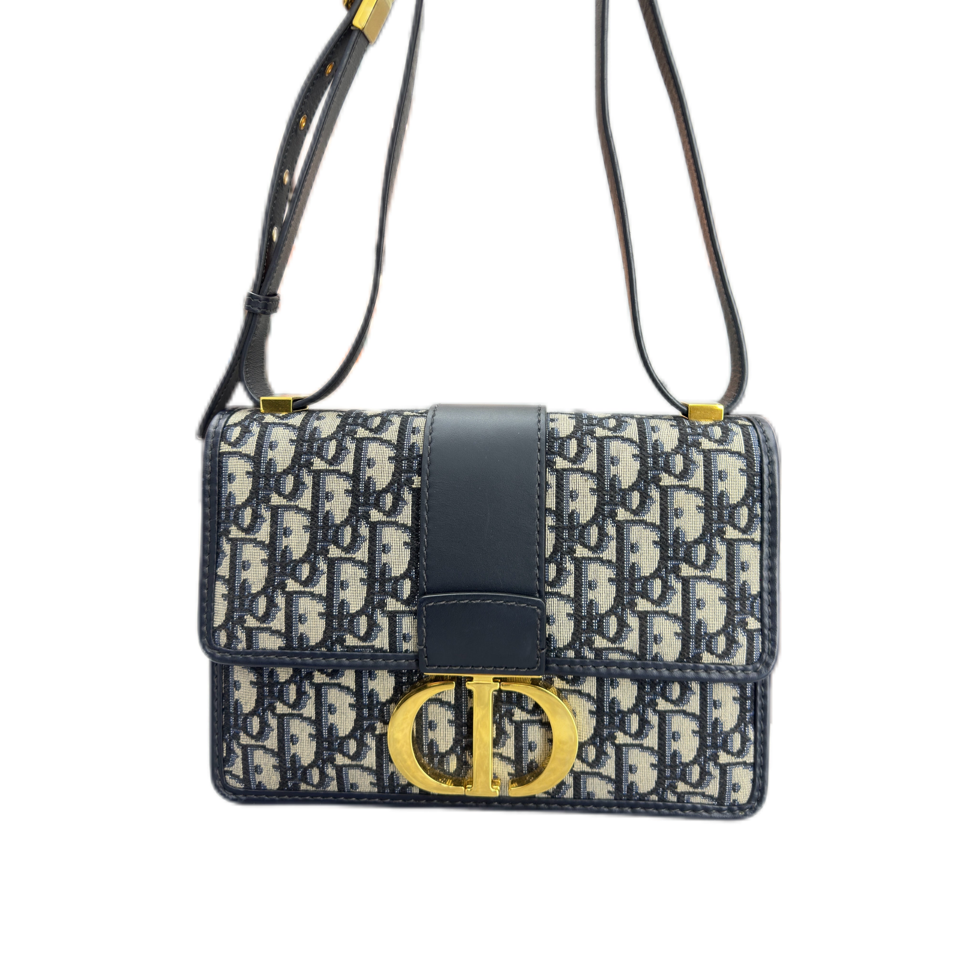 CHRISTIAN DIOR 30 MONTAIGNE BAG （BLUE DIOR OBLIQUE JACQUARD）