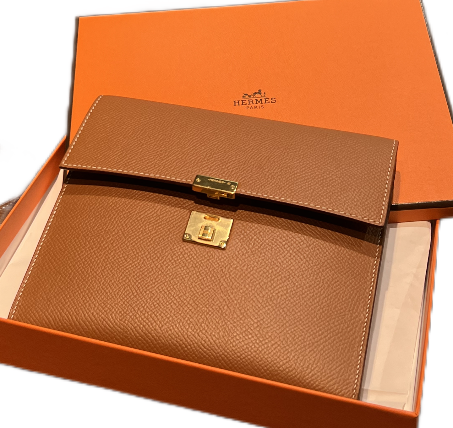 Hermès Clic 16 Epsom Gold Wallet on Chain GHW Z Stamp