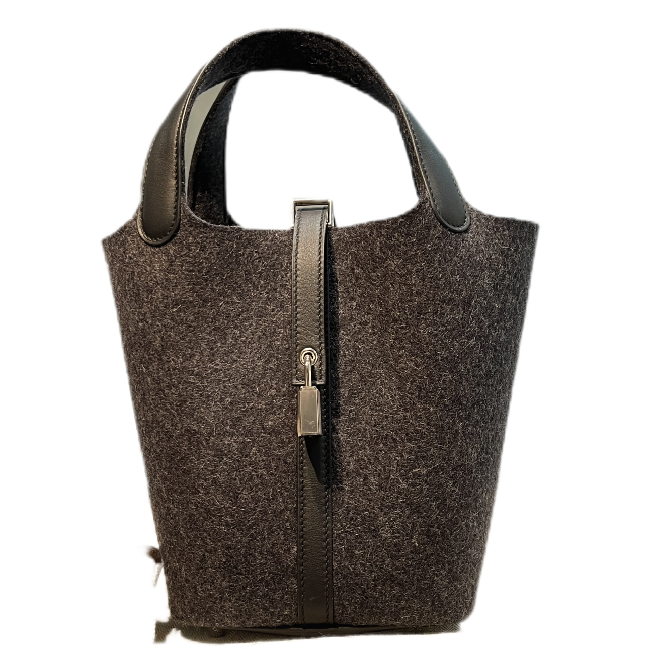 Hermès Picotin Lock 18 Bag Graphite Noir Feutre Wool and Swift