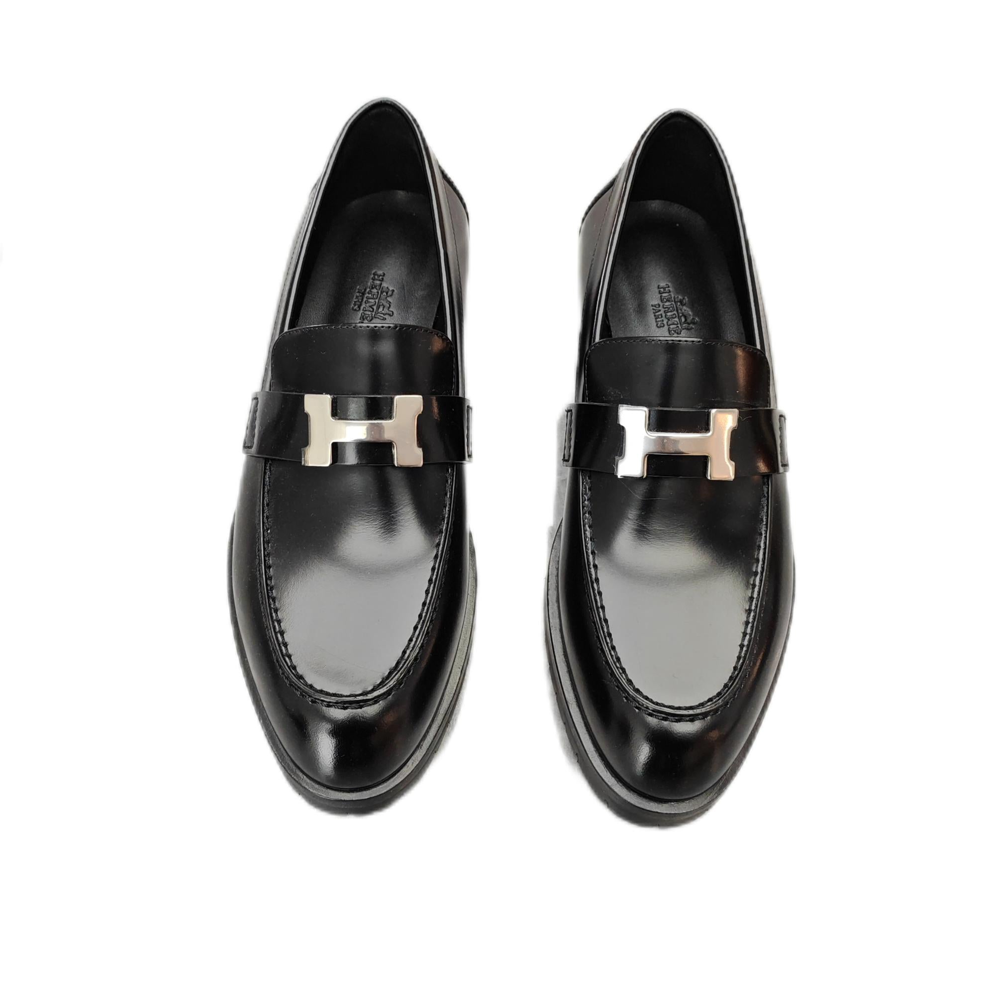 HERMÈS Faubourg loafer Noir 37.5