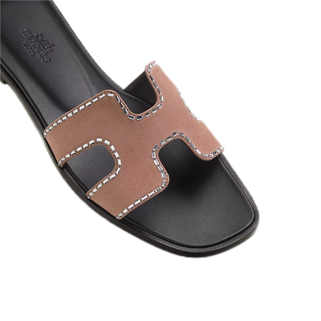 HERMÈS ORAN SANDAL Rose Perle 37