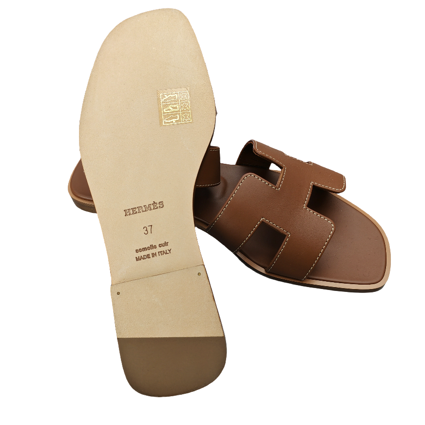 HERMÈS ORAN SANDAL Gold 37