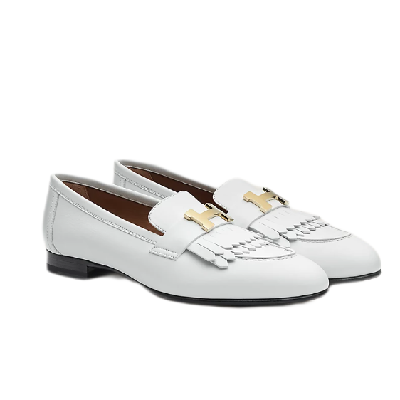 HERMÈS Royal loafer Blanc (White) 37.5