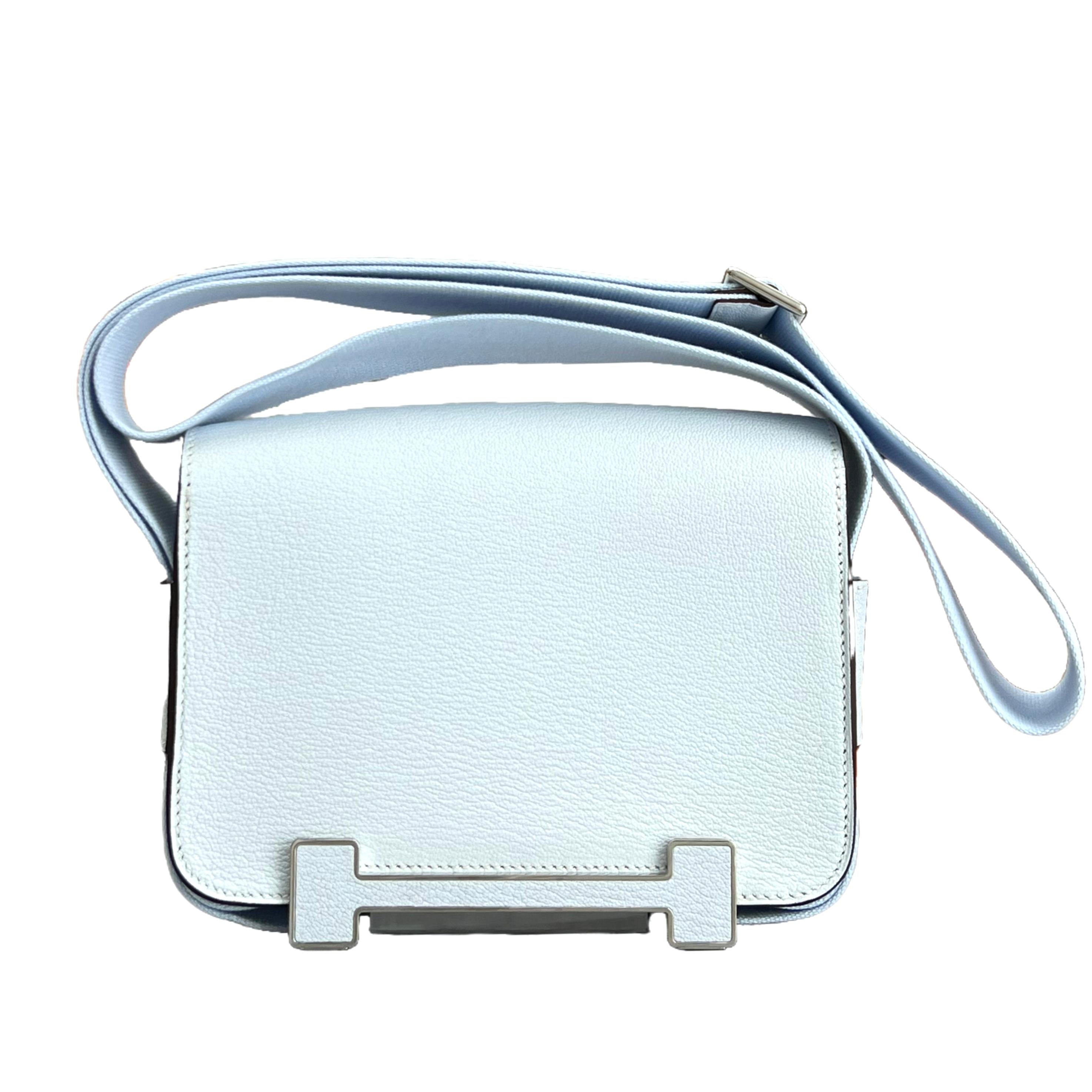 Hermès Geta Bag Bleu Brume (Light Blue) B Stamp