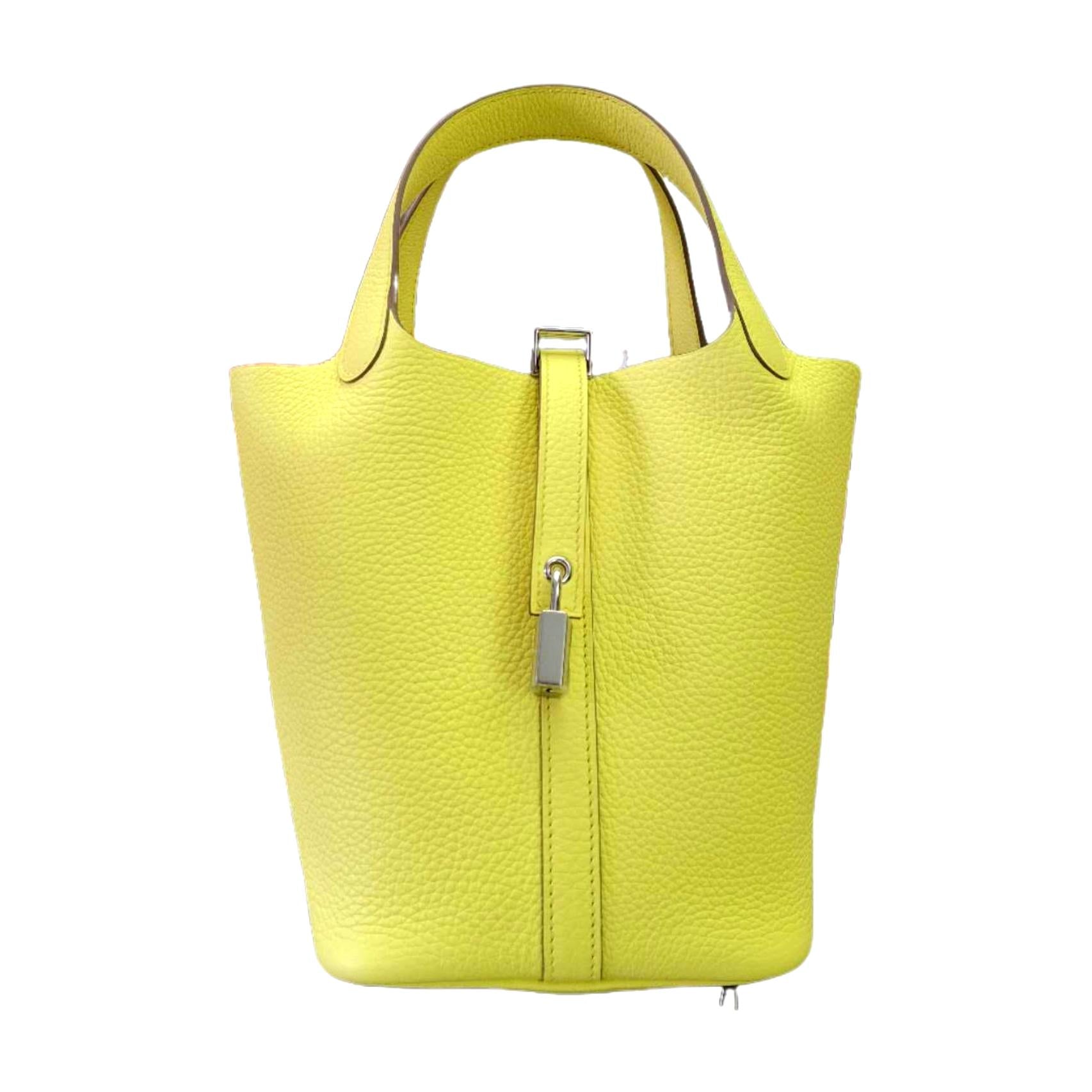 Hermès Picotin Lock 18 Bag Limoncello SHW W stamp