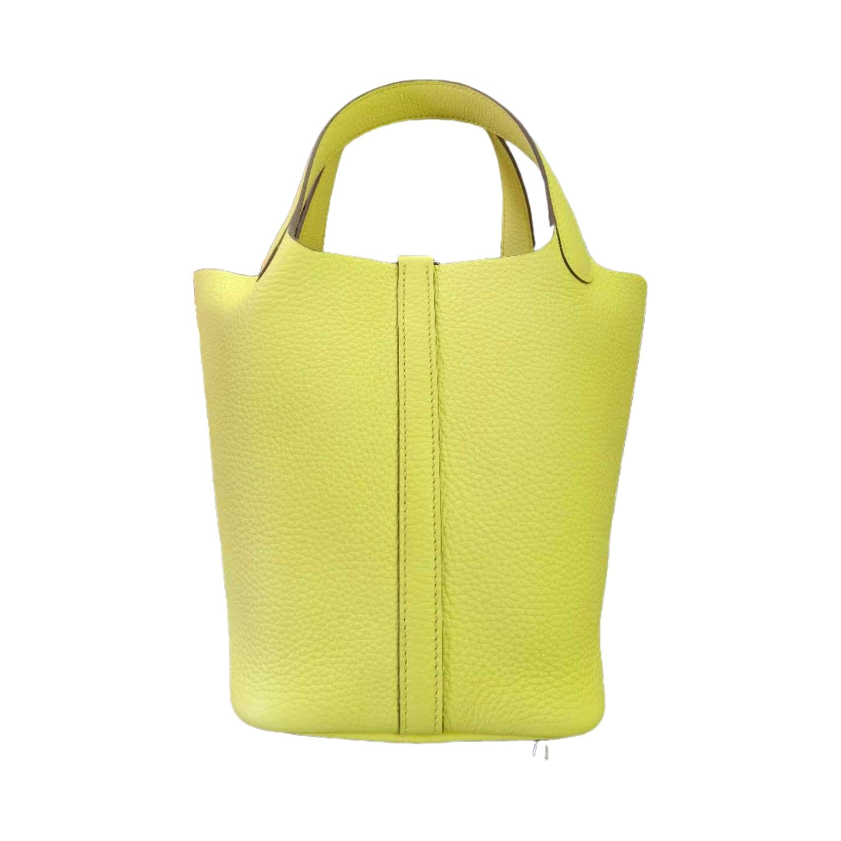 Hermès Picotin Lock 18 Bag Limoncello SHW W stamp