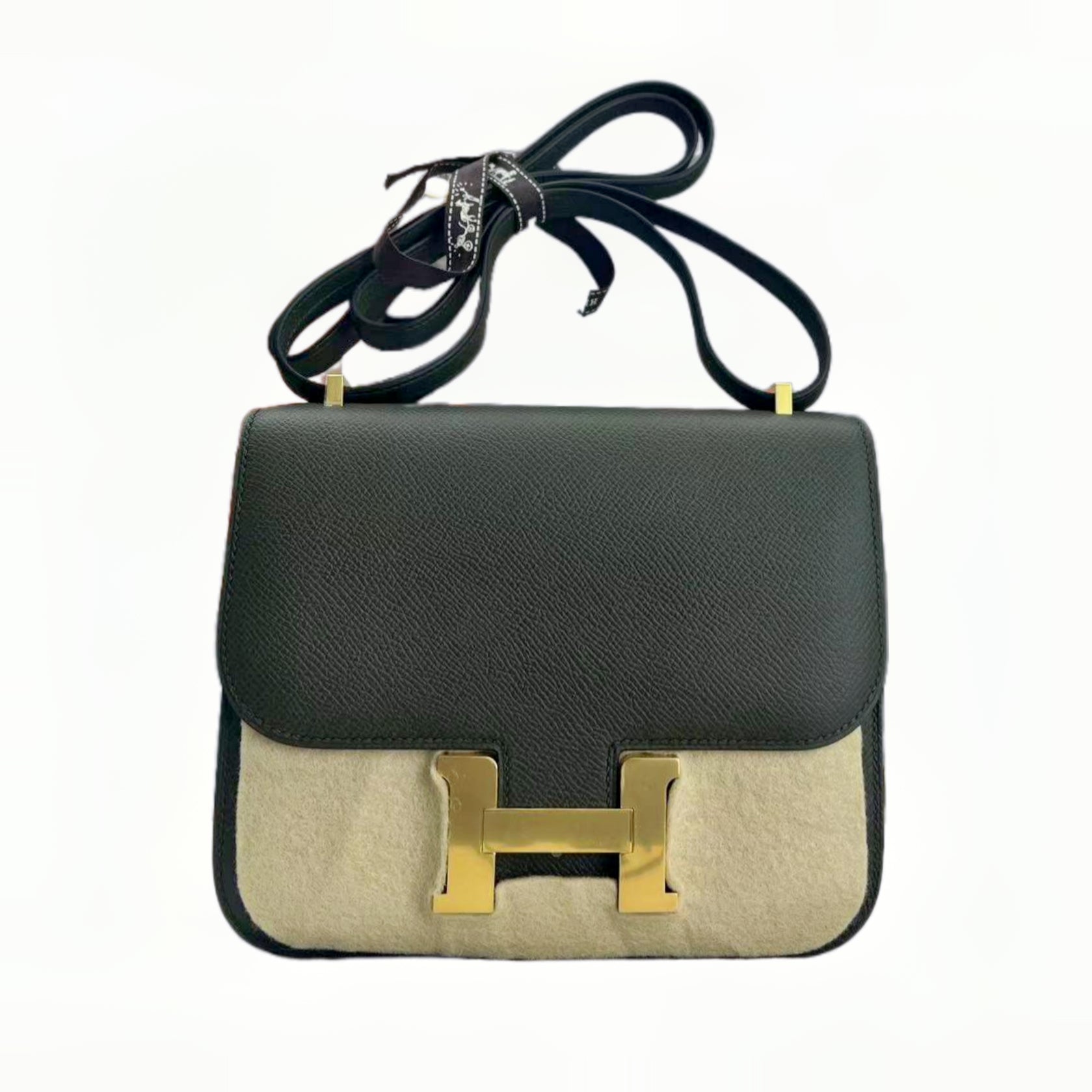 Hermès Constance III Mini Bag GHW Vert de Gris (Dark Green) Z Stamp