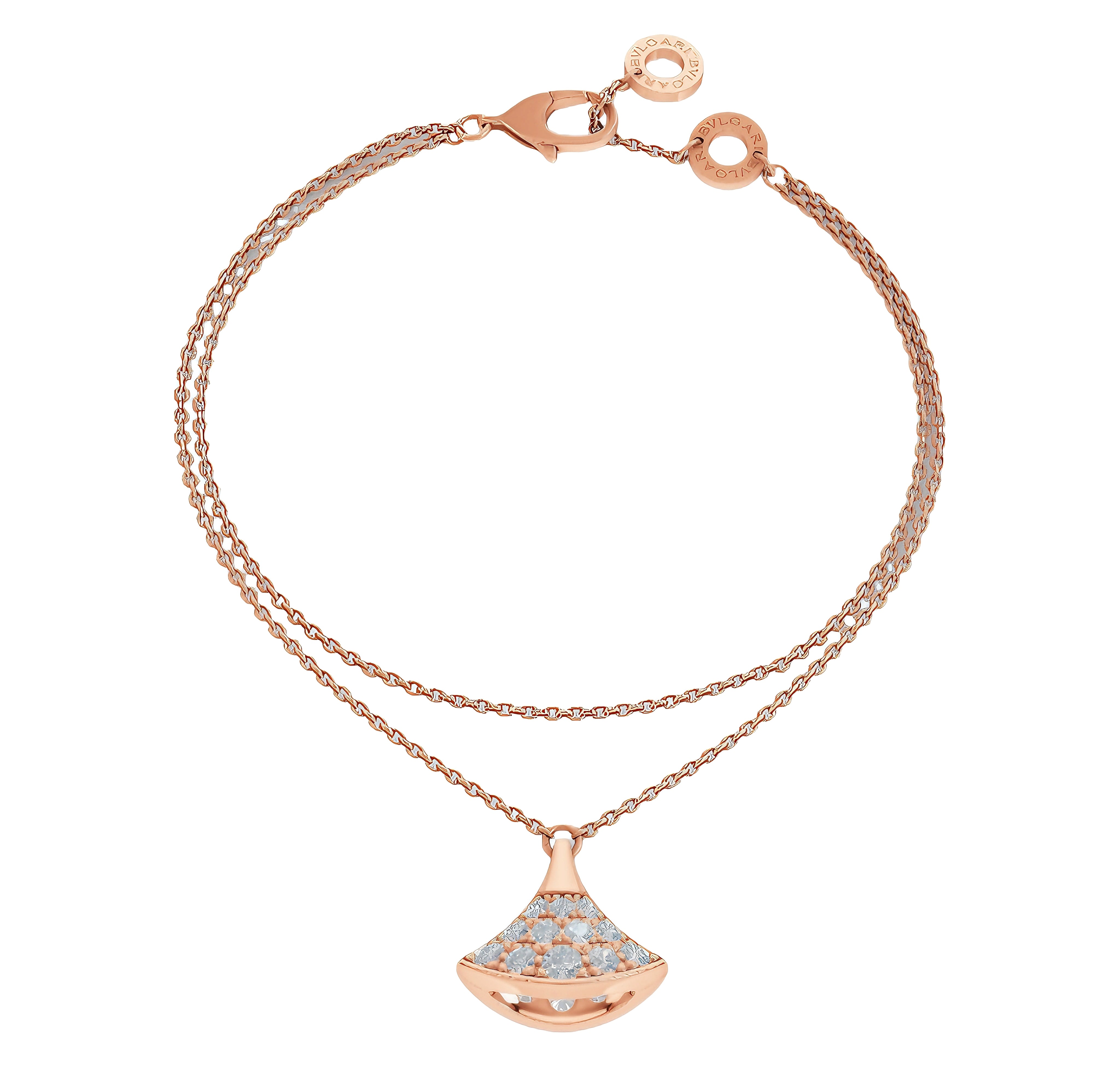 Bvlgari Divas’ Dream Bracelet In Full Pavé diamonds (Rose Gold) S/M