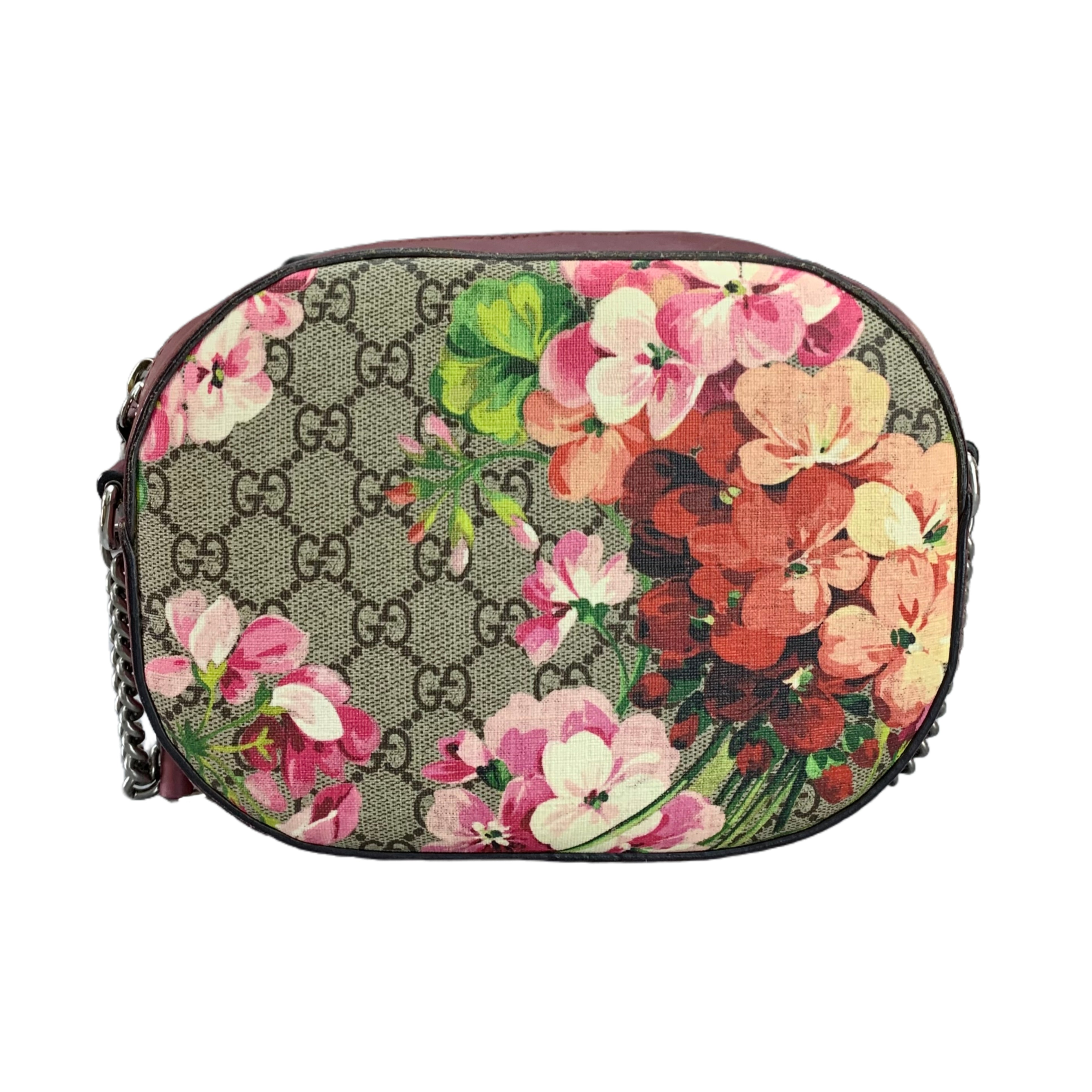 GUCCI GG Supreme Blooms Mini Chain Crossbody