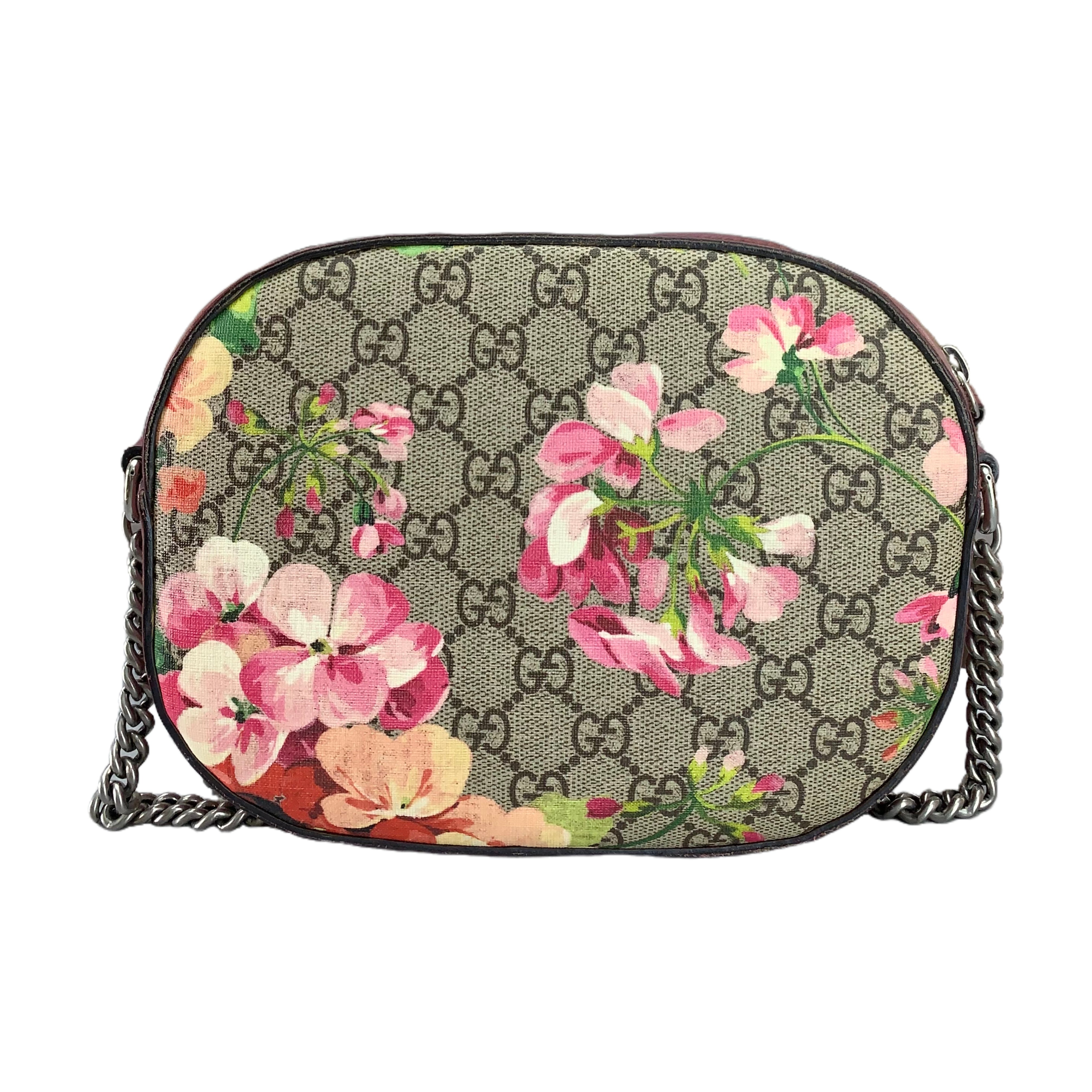 GUCCI GG Supreme Blooms Mini Chain Crossbody