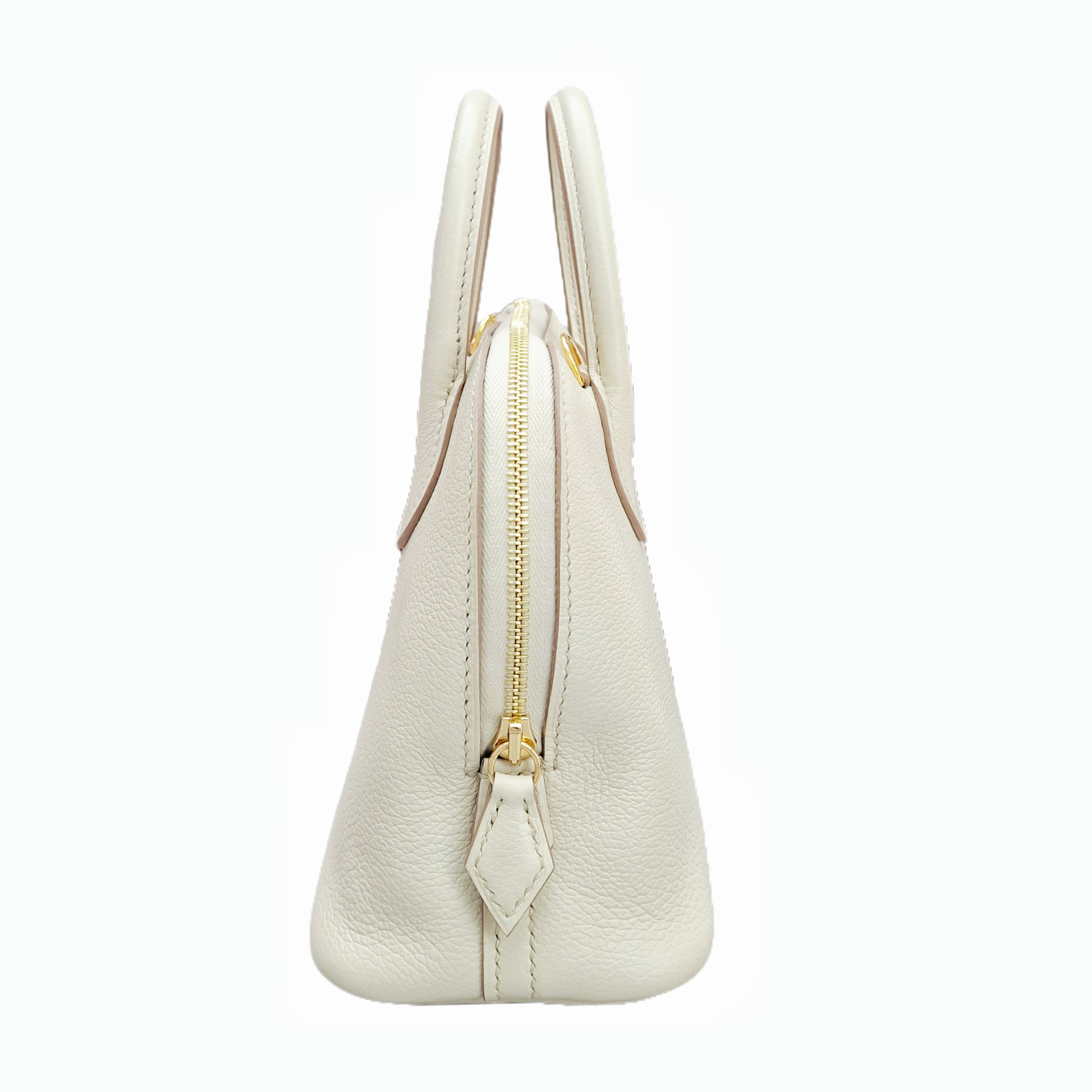 HERMÈS Mini Bolide 27 Bag Evercolor Nata(White) B Stamp