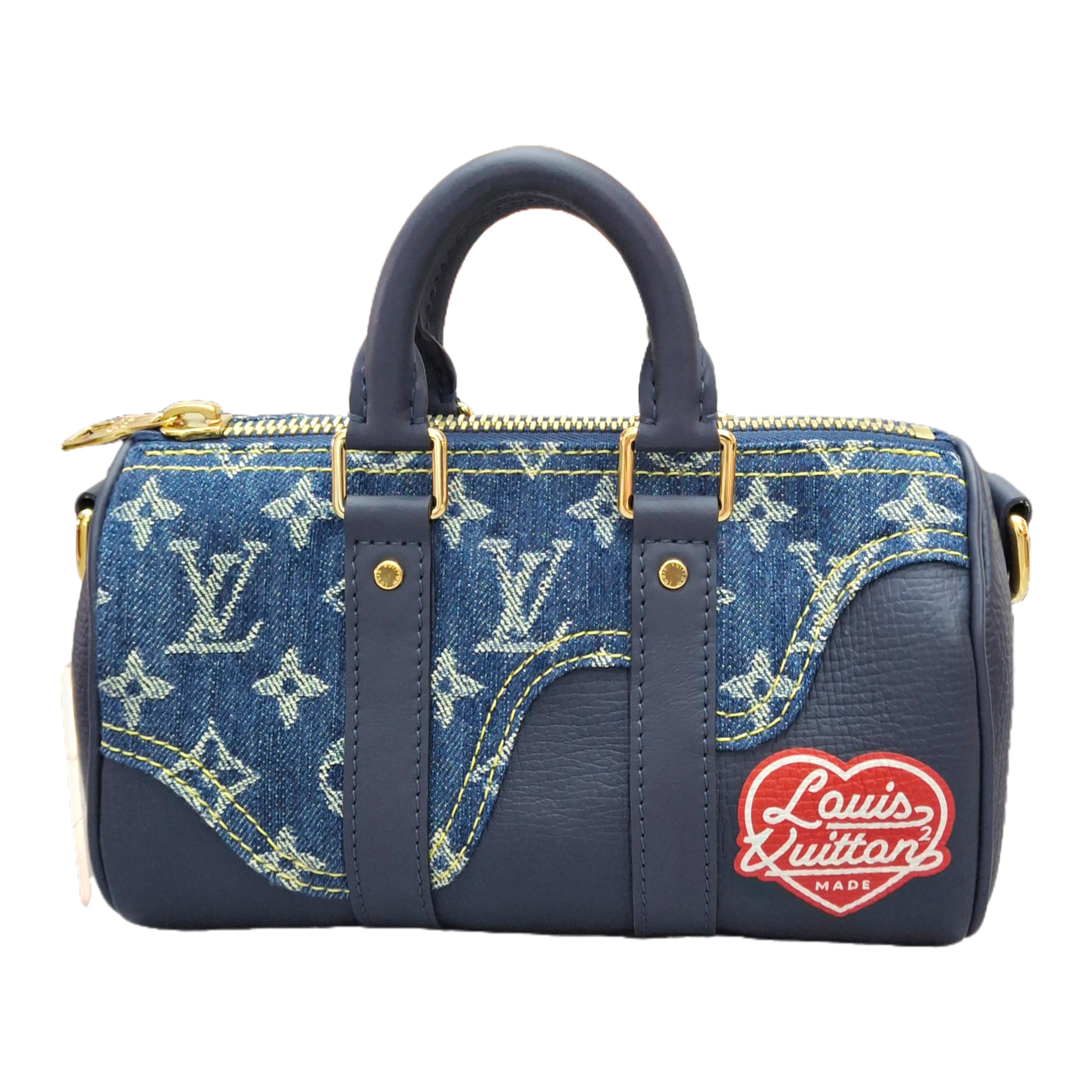 LOUIS VUITTON X NIGO Keepall Bandoulière 25 (Denim Blue)