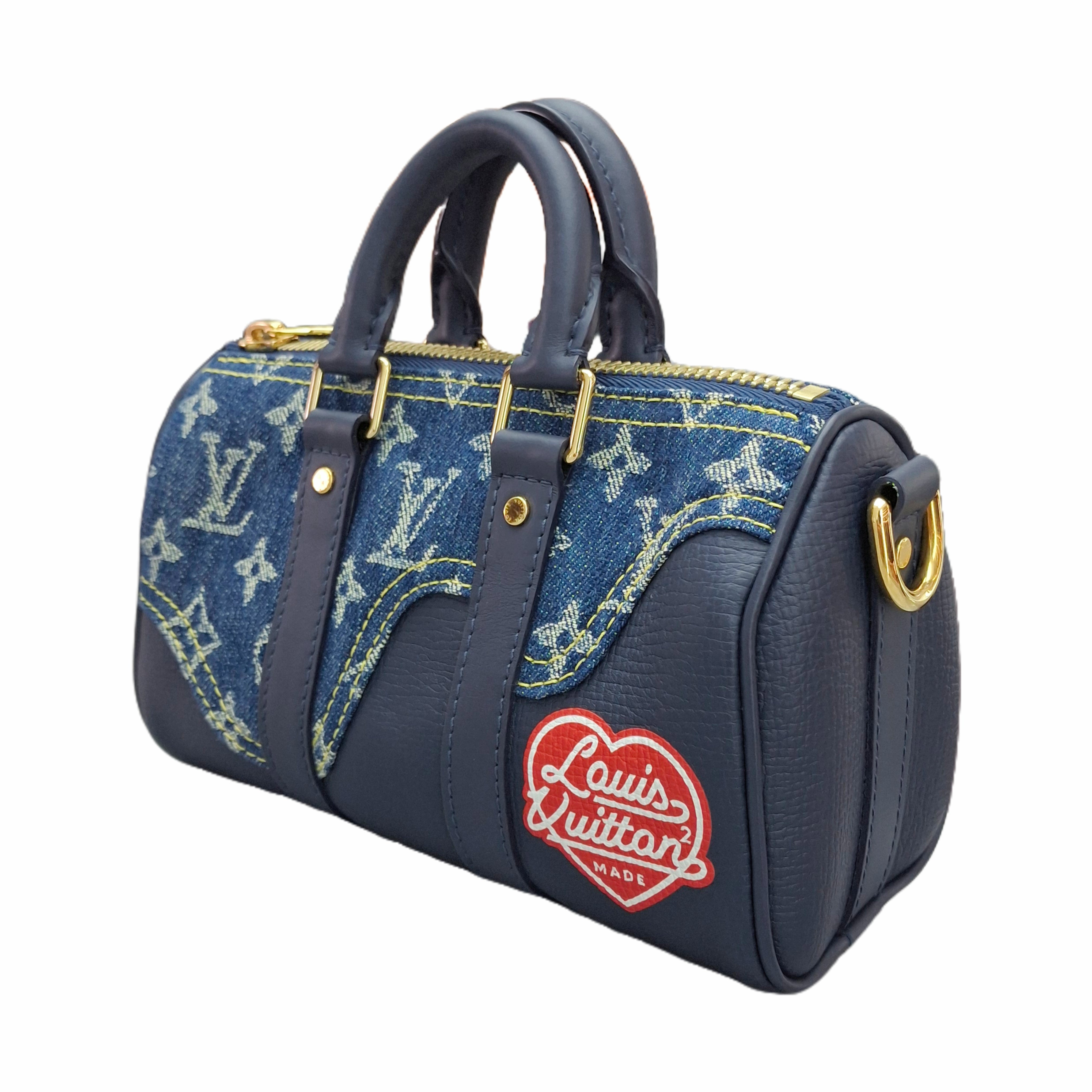 LOUIS VUITTON X NIGO Keepall Bandoulière 25 (Denim Blue)