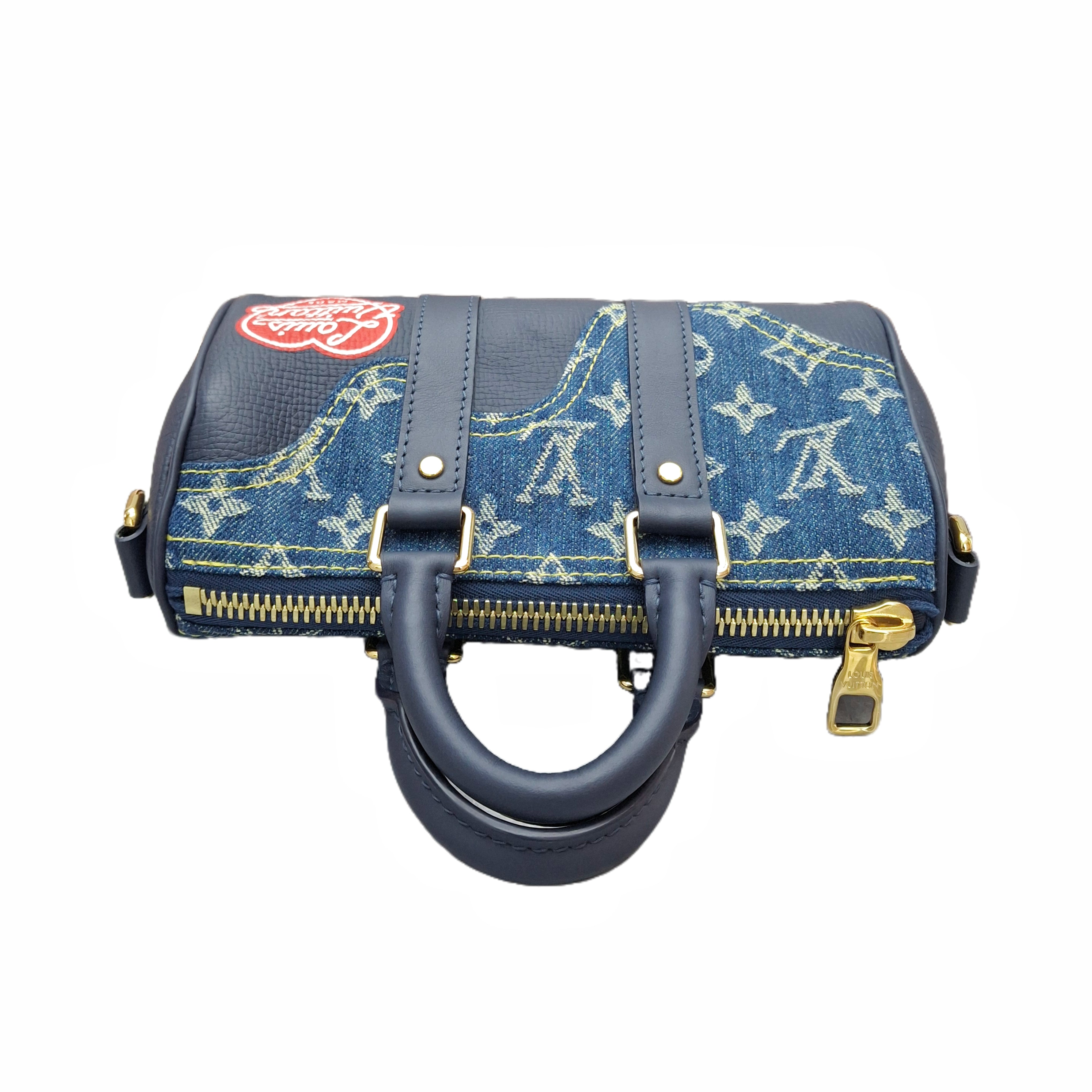 LOUIS VUITTON X NIGO Keepall Bandoulière 25 (Denim Blue)