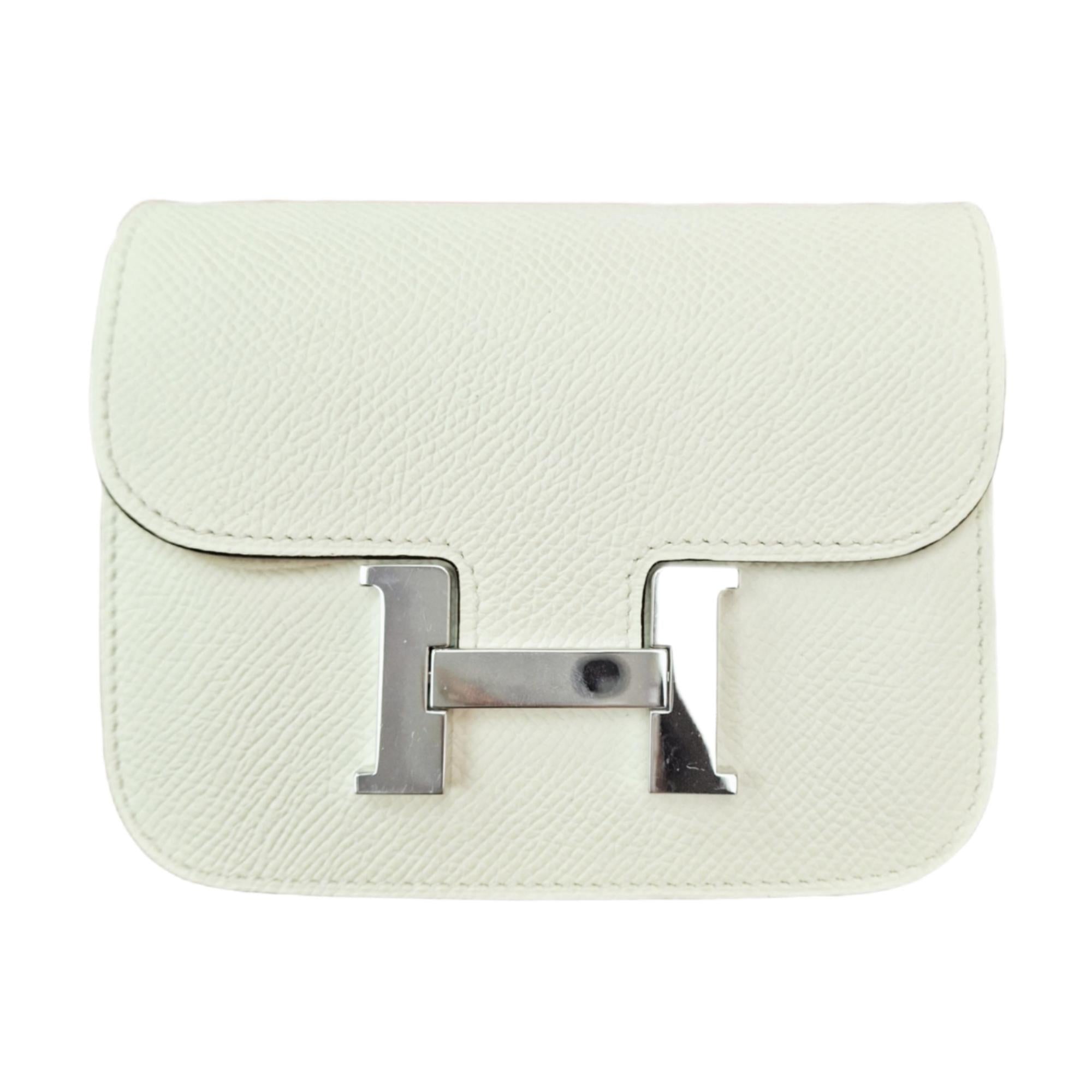 Hermès Constance Slim Silver Hardware Craie (Nata Cream) B Stamp