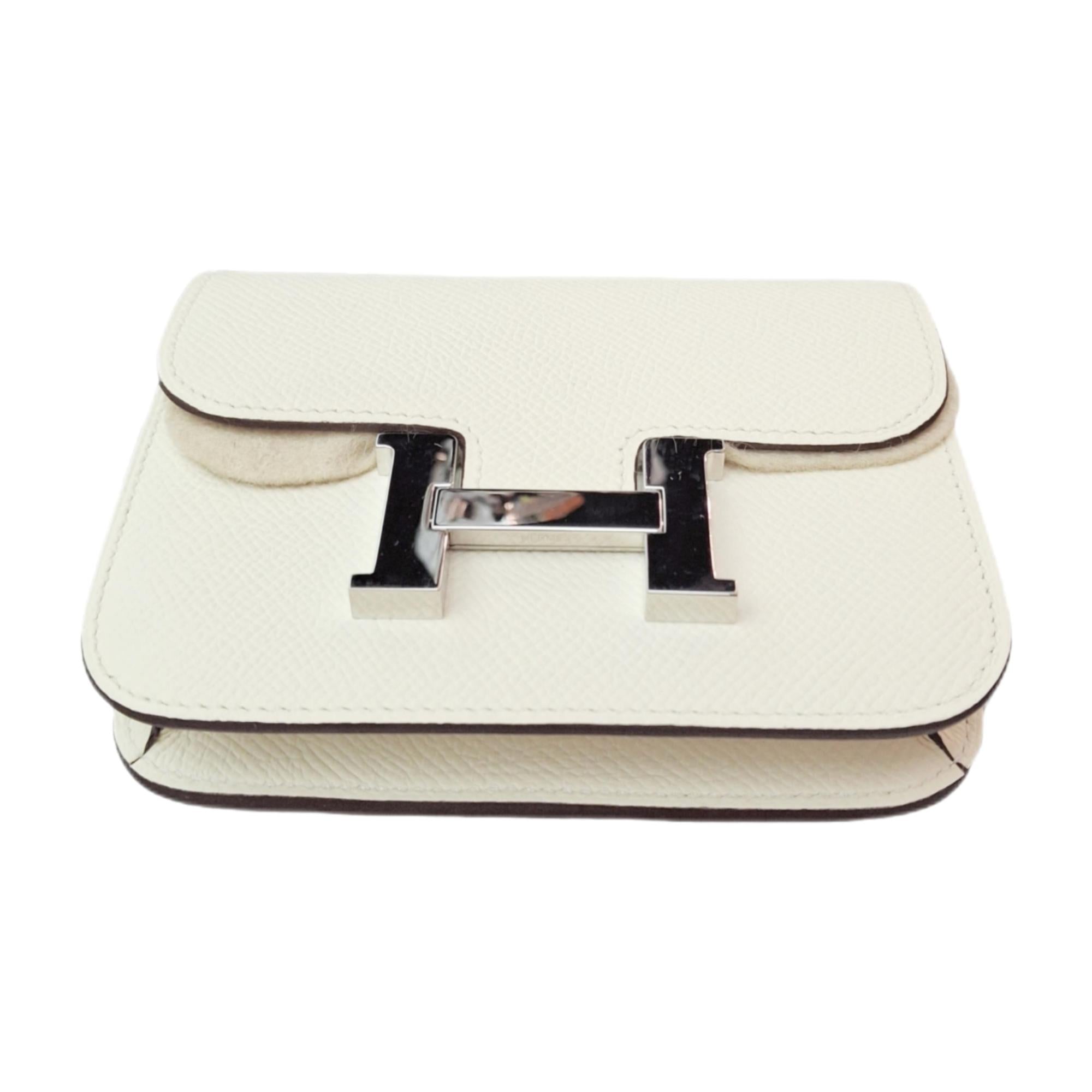 Hermès Constance Slim Silver Hardware Craie (Nata Cream) B Stamp