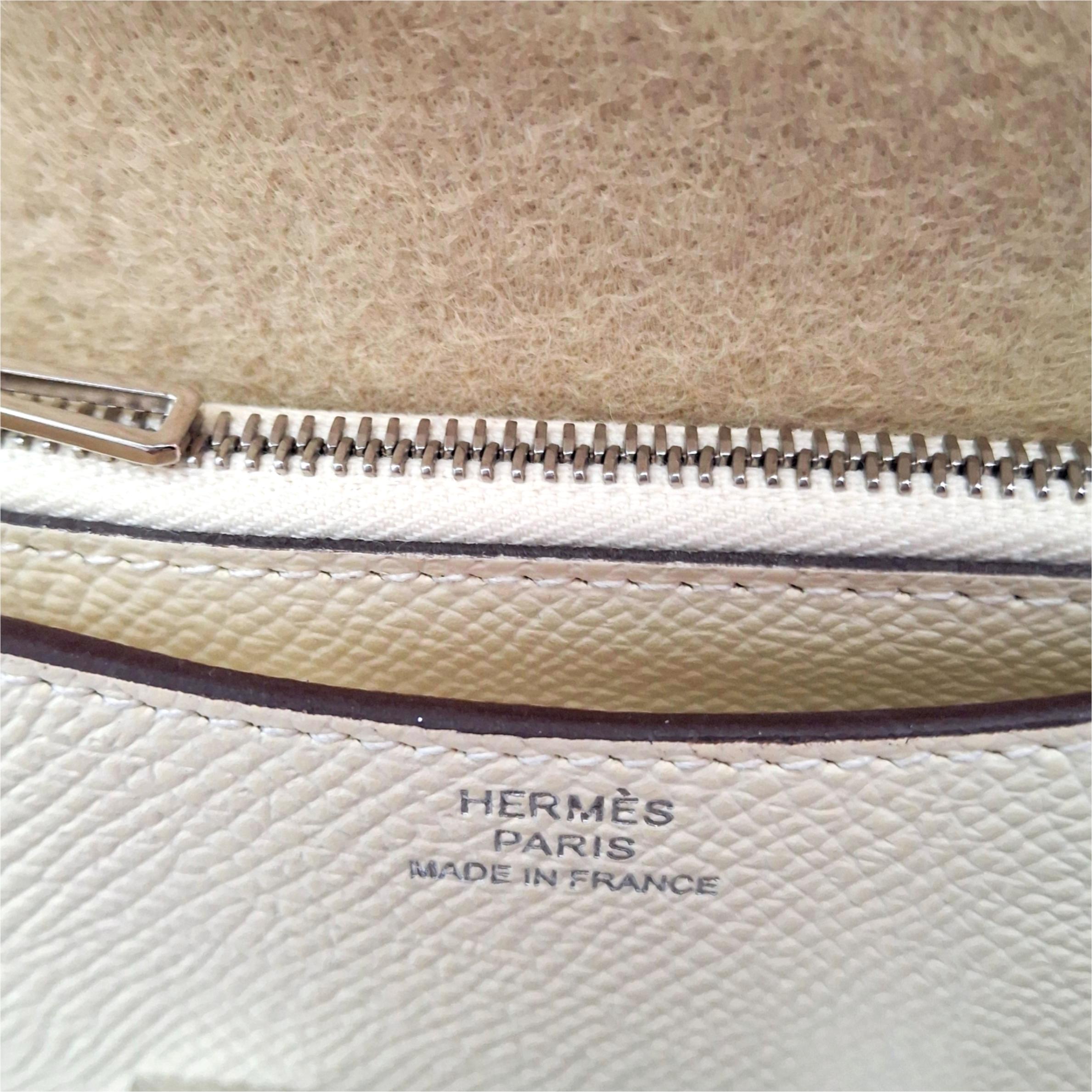 Hermès Constance Slim Silver Hardware Craie (Nata Cream) B Stamp