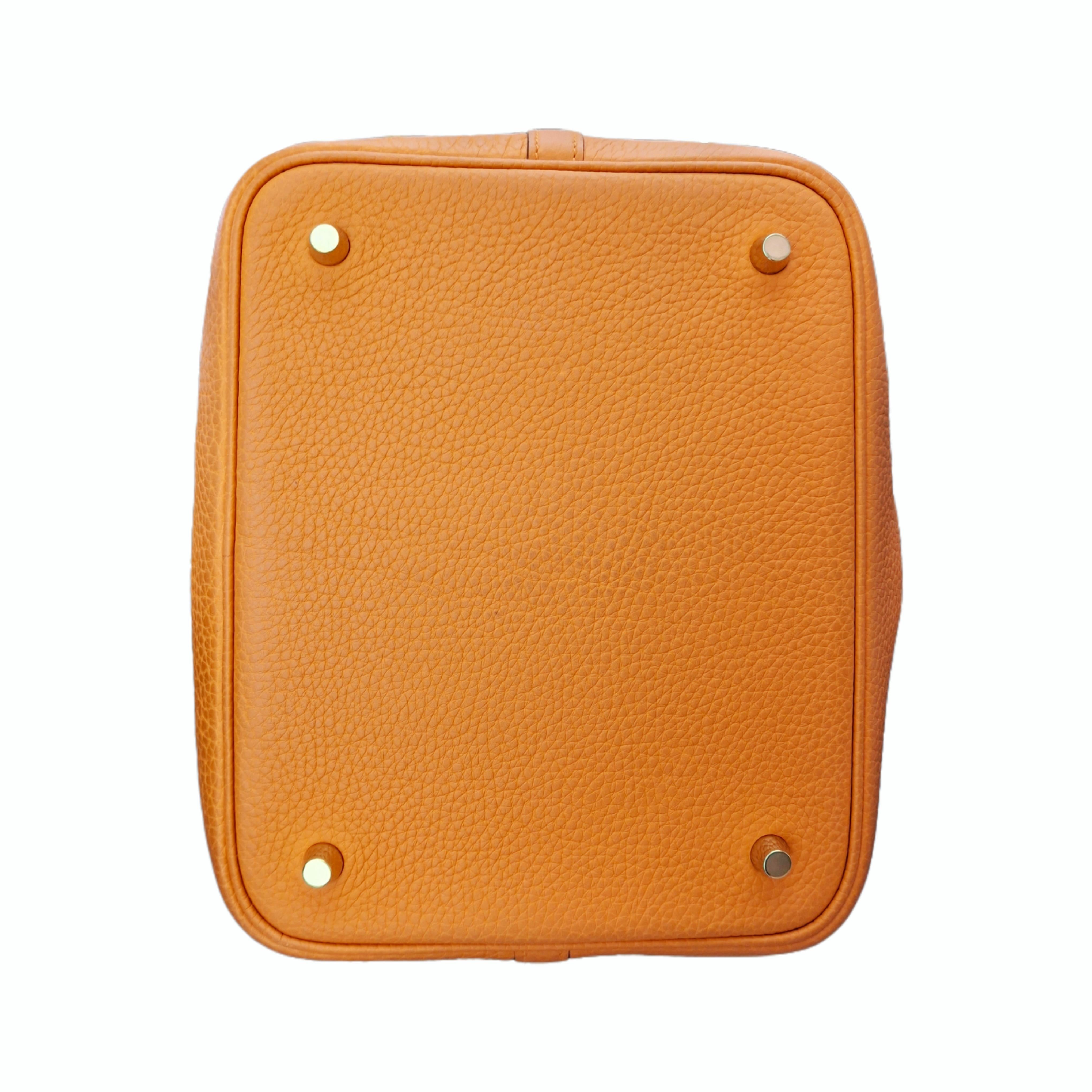 Hermès Picotin Lock 22 Bag GHW（Orange） U stamp