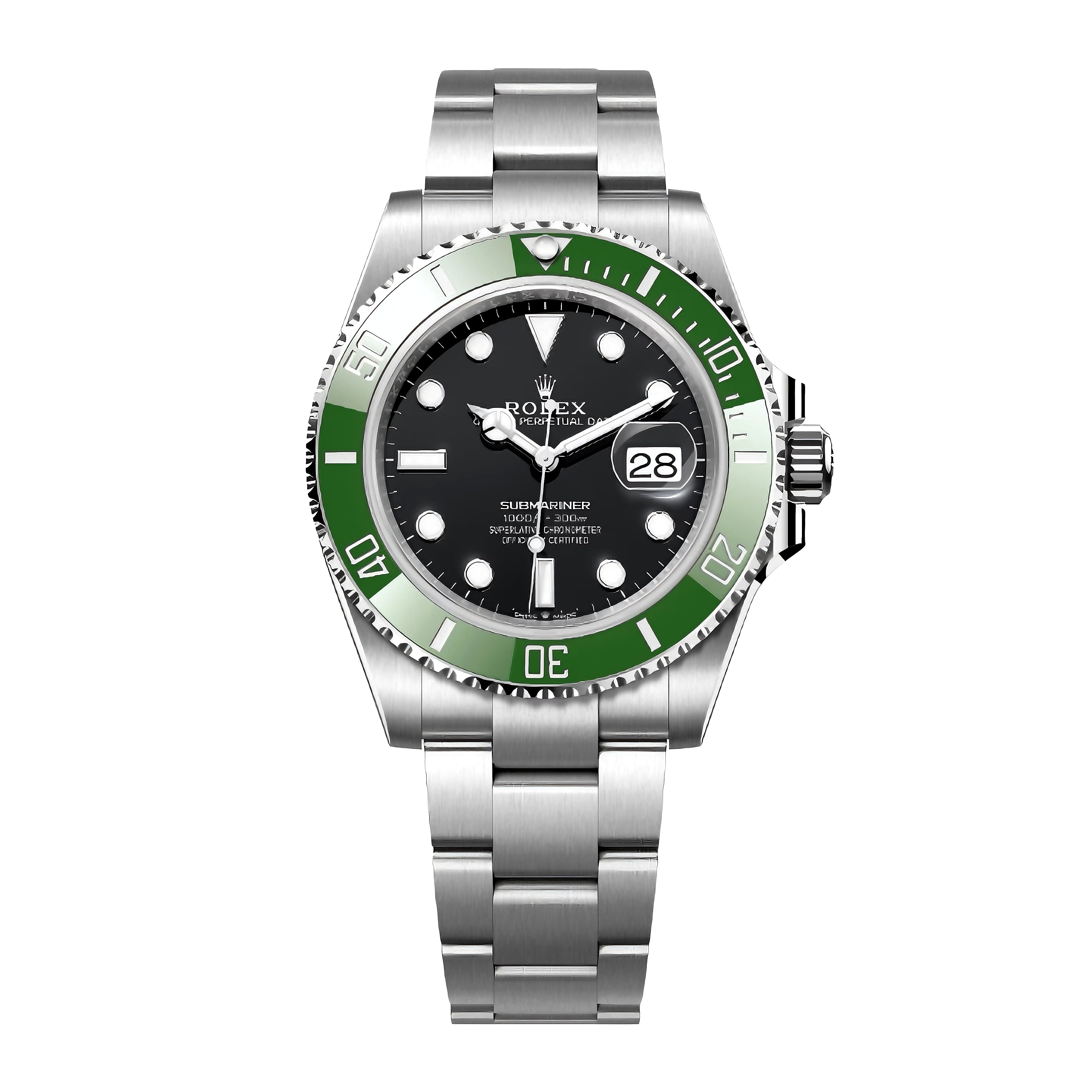 Rolex 126610 Submariner Date 41 with Oystersteel, Green ceramic and black dial, Oyster Bracelet