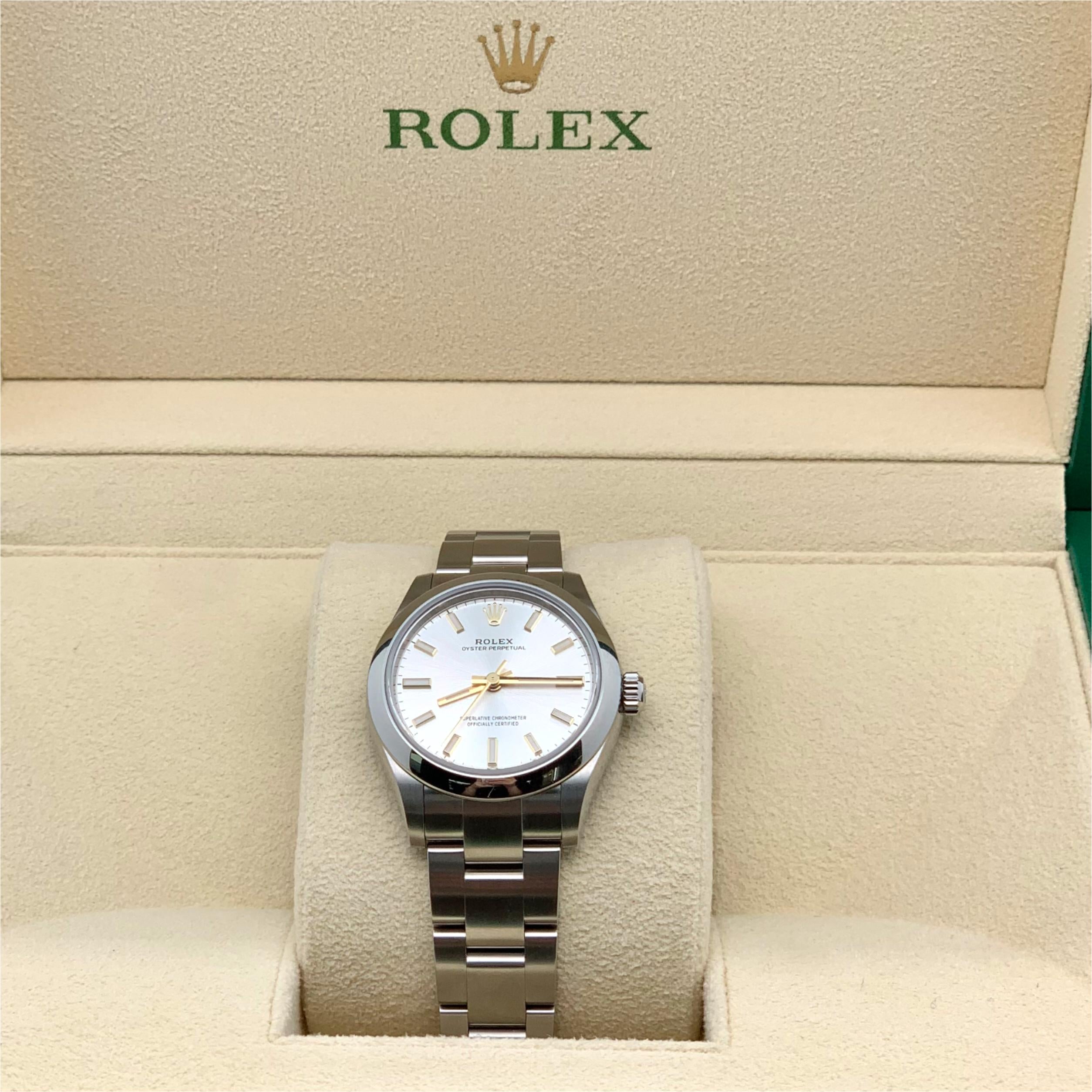 Rolex 277200 Perpetual 31 with Oystersteel, Silver dial, Oyster Bracelet